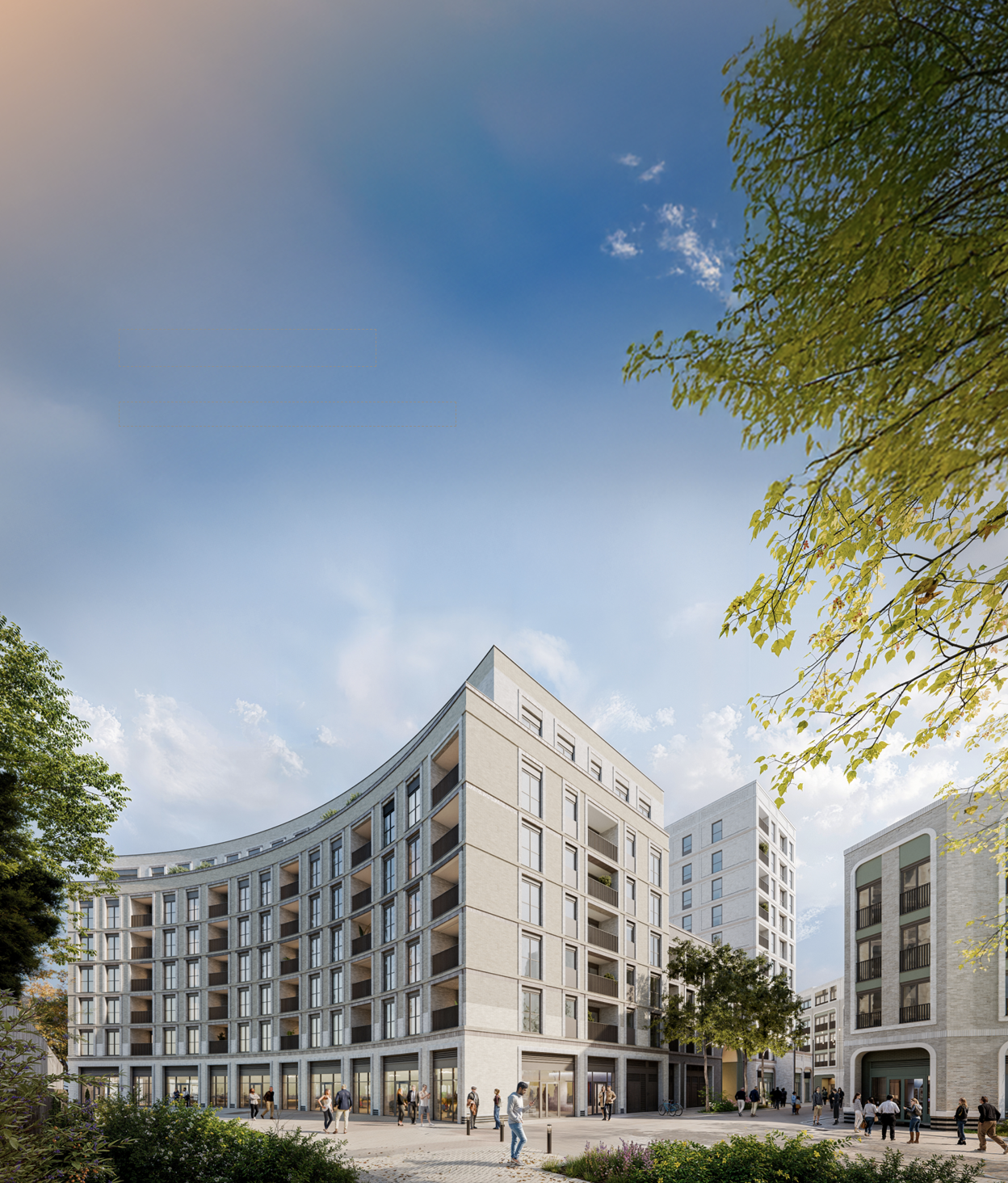 Computer-generated view of the proposed Heritage Quarter at Queensmere in Slough