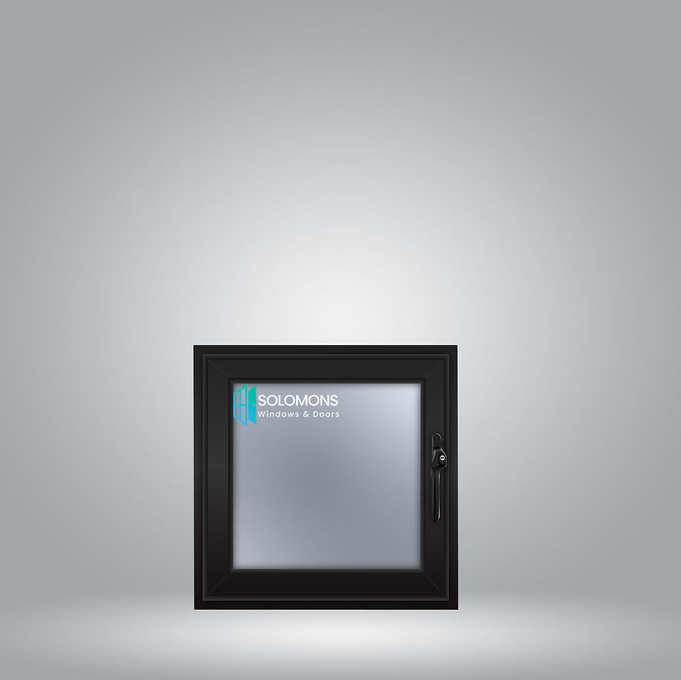 600mm x 600mm - Black - uPVC Casement Window