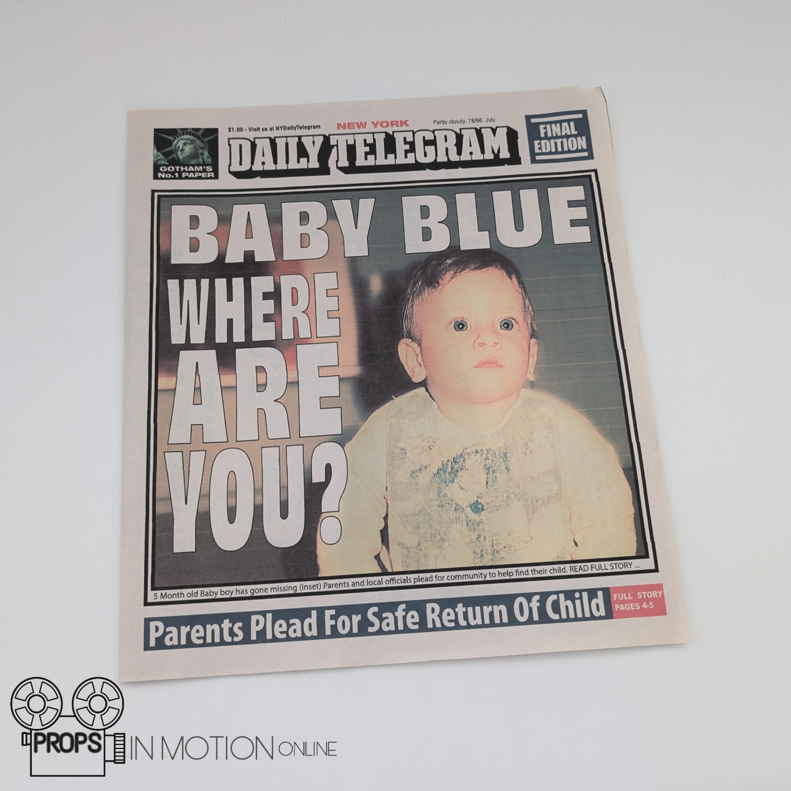 The Changeling (TV) (2023) 'Baby Blue' Daily Telegram Newspaper (02295)