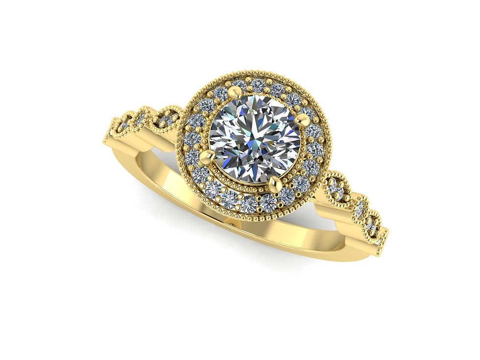 Thumbnail: 14KT Gold Bridal Set