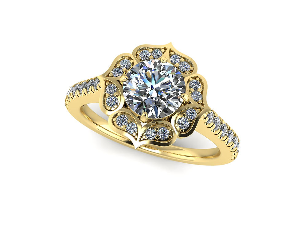 Thumbnail: 14KT Gold Bridal Set