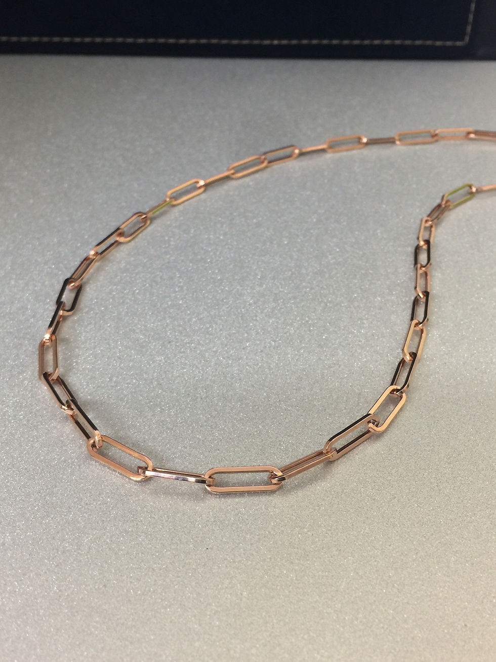 Thumbnail: 14 KT Rose Gold Paper Clip Chain