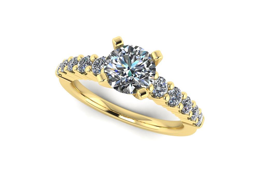 Thumbnail: 14KT Gold Bridal Set