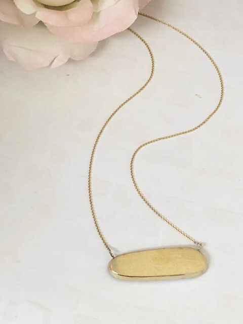 Thumbnail: 14KT White Yellow Gold, Opal and Diamond Necklace