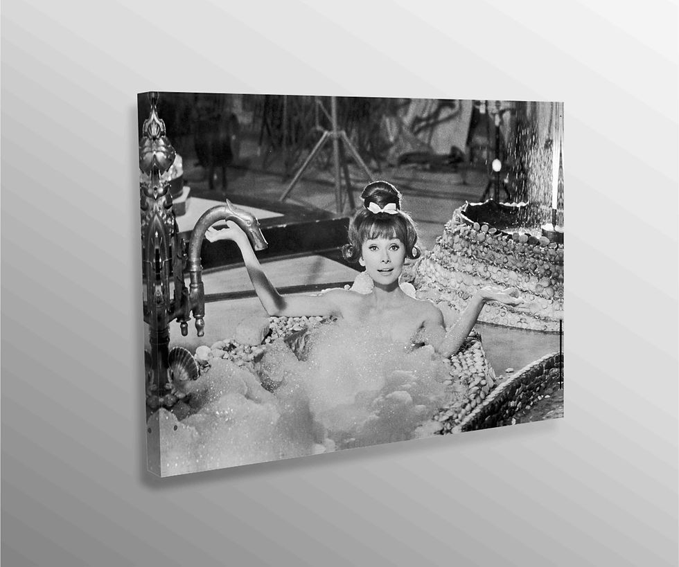 Thumbnail: Audrey Hepburn Bath Tub Poster, High Quality Print, Vintage Art Photography