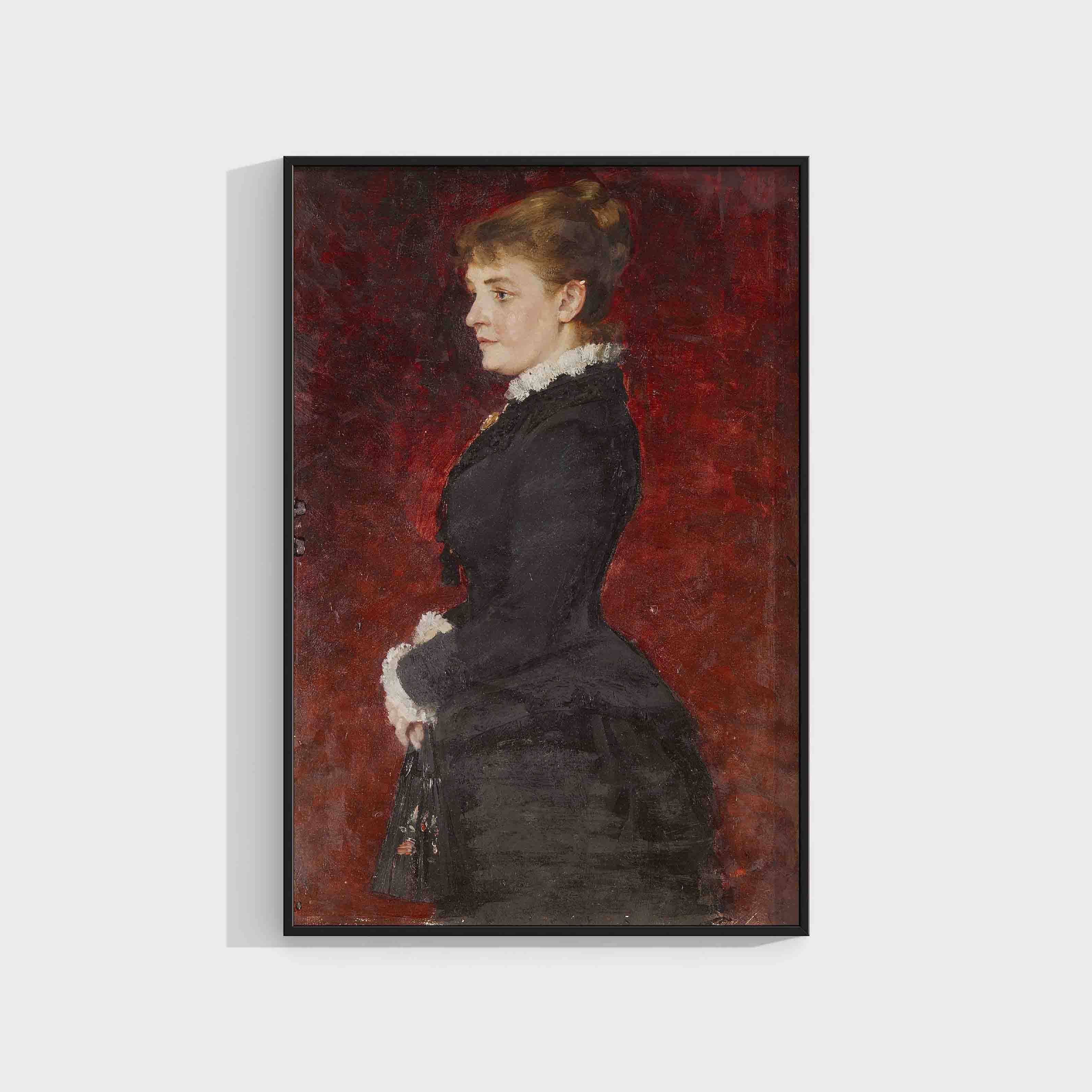 Axel Jungstedt : Portrait - Lady in Black Dress