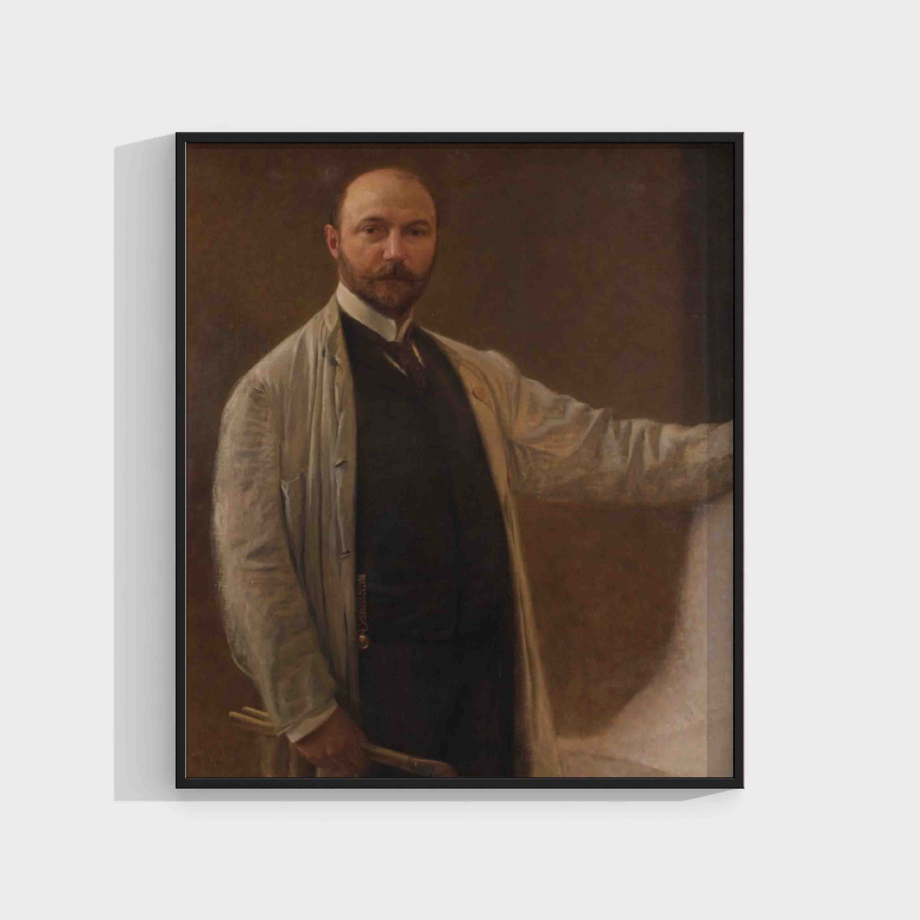 English: Sefportrait by Franz Matsch, oil on canvas, 120 x 105 cm, Vienna, Belvedere.