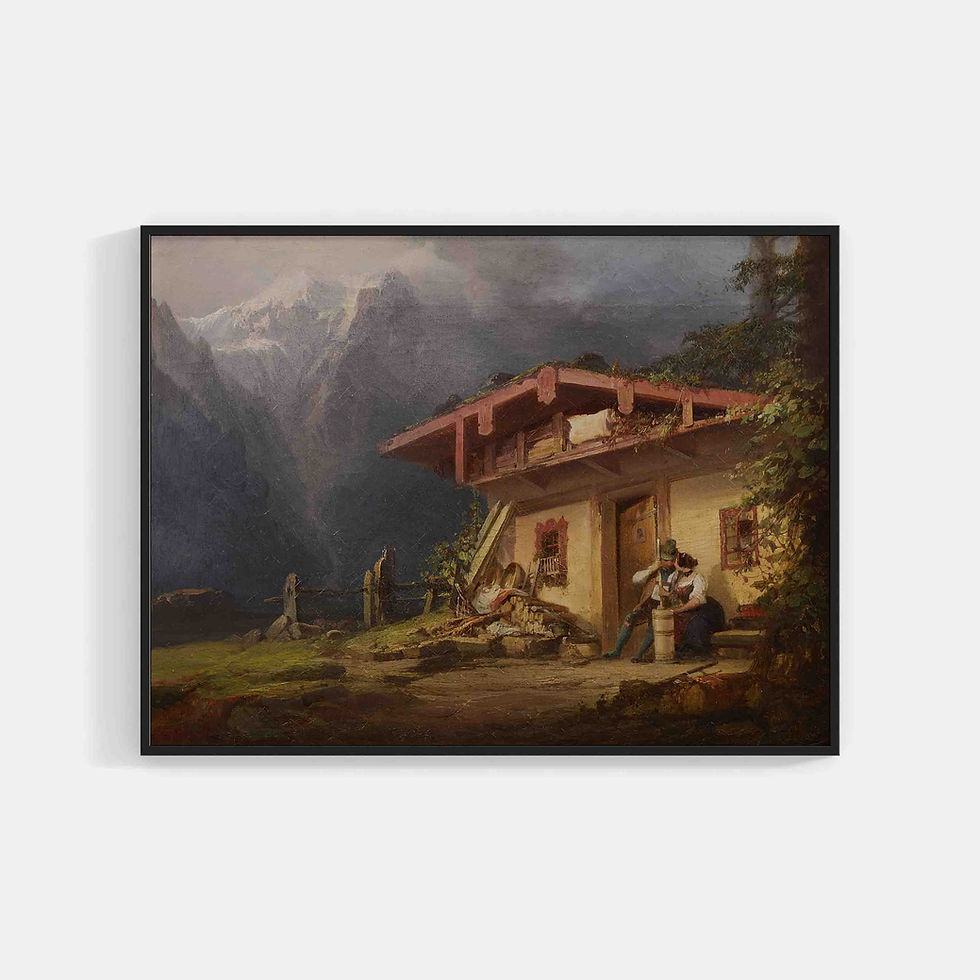 Alpine Landscape with Figures (c.1850) by Josef Matěj Navrátil