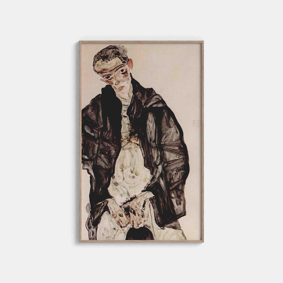 Egon Schiele : Self-portrait depicting masturbation, 1911