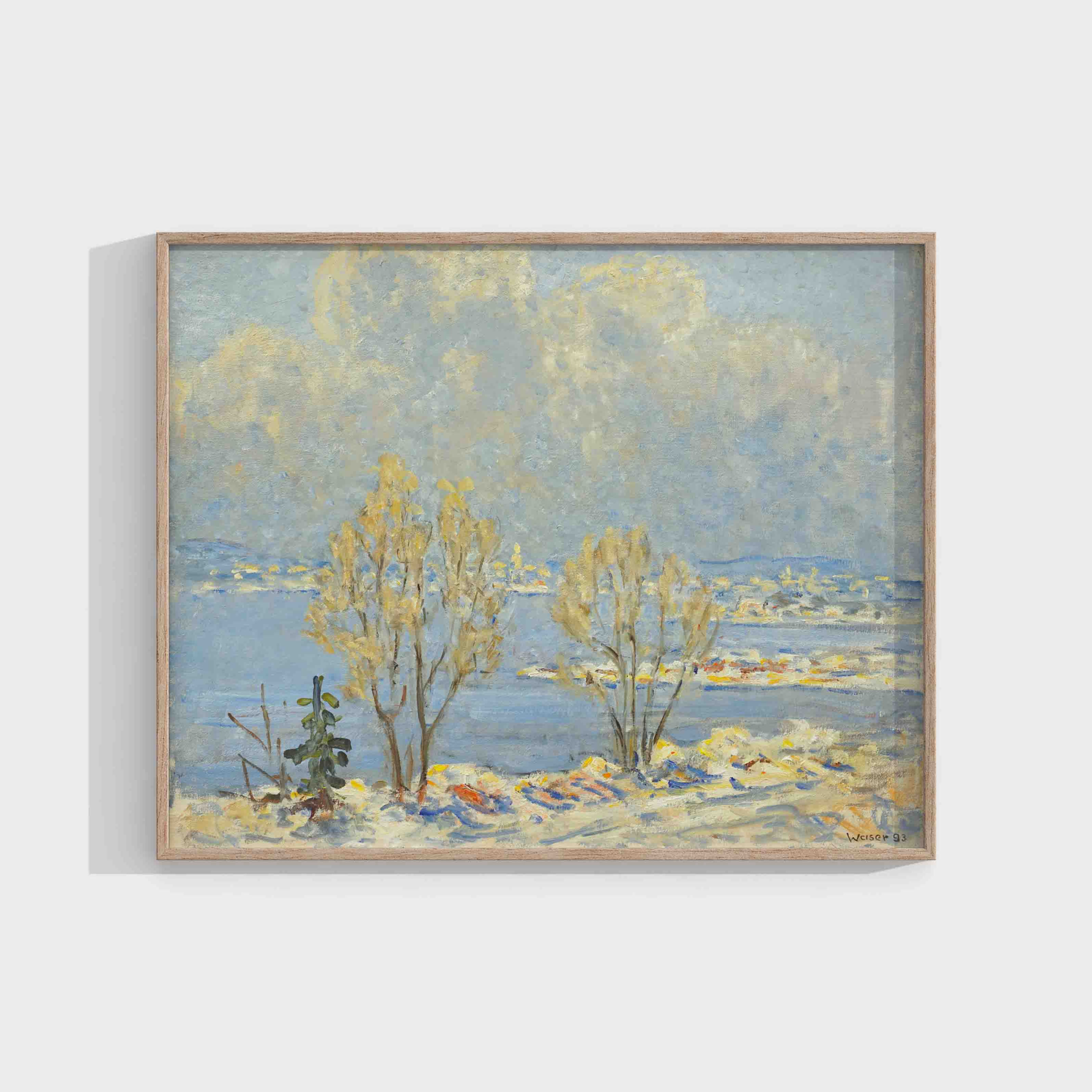 Heini Waser : "Winter Clouds above the City" (Zürich, seen from Zollikon), 1993