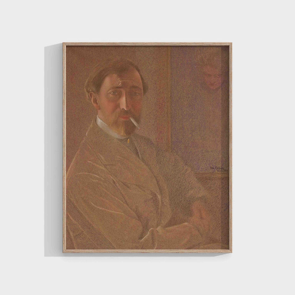 Leon Kaufmann : Self-portrait with Cigarette (1919)