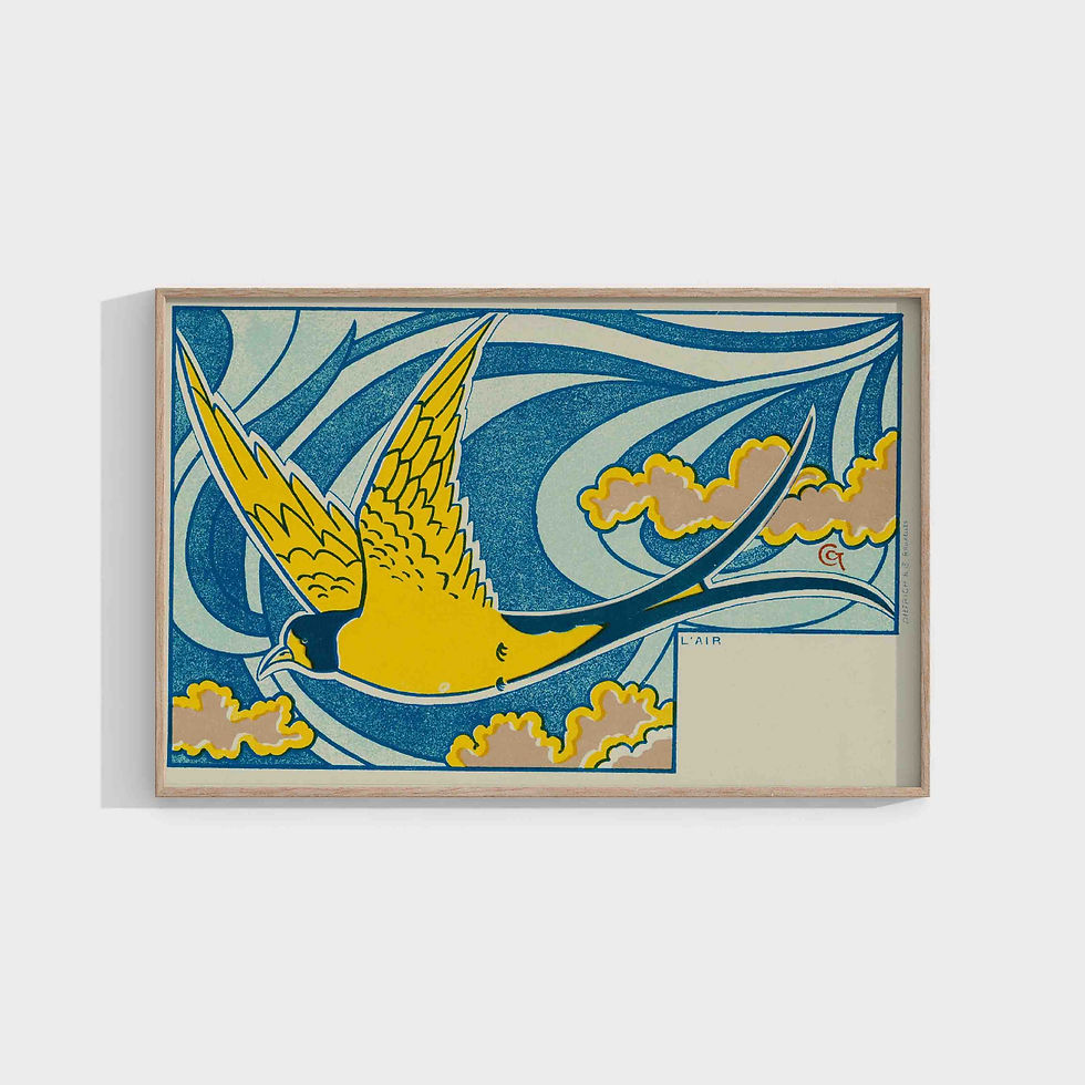 Gisbert Combaz : Postcard representing the Element Air