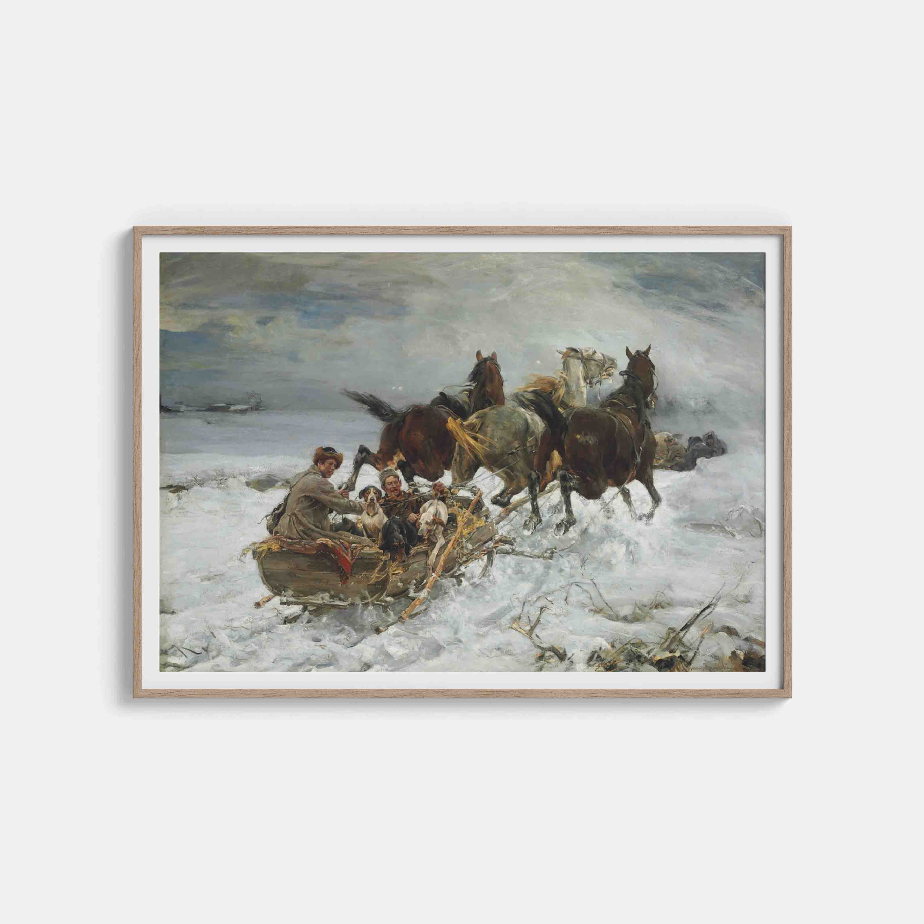 Alfred Kowalski : Horse-drawn sleigh
