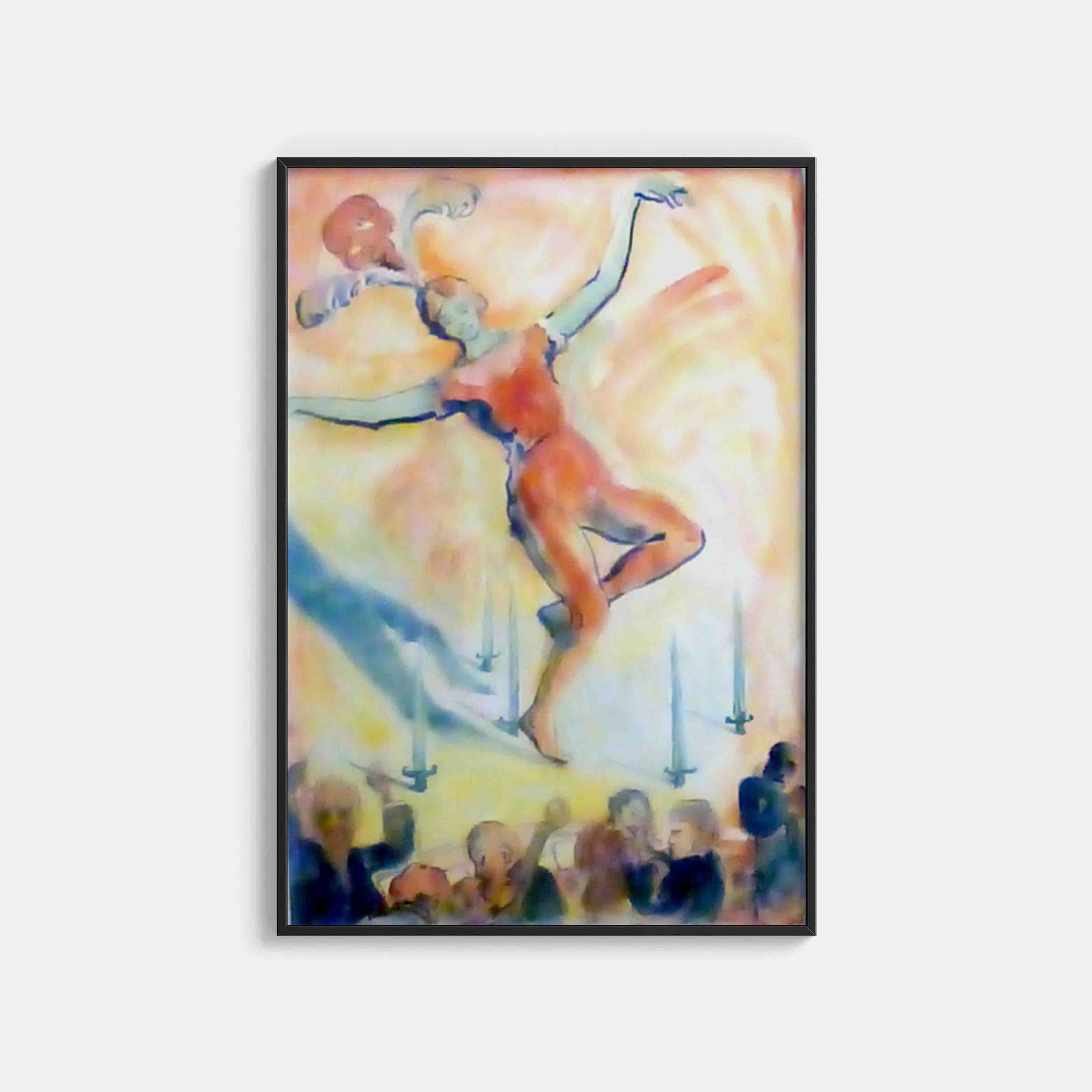 Hanns Diehl : Oil painting of a sword dancer