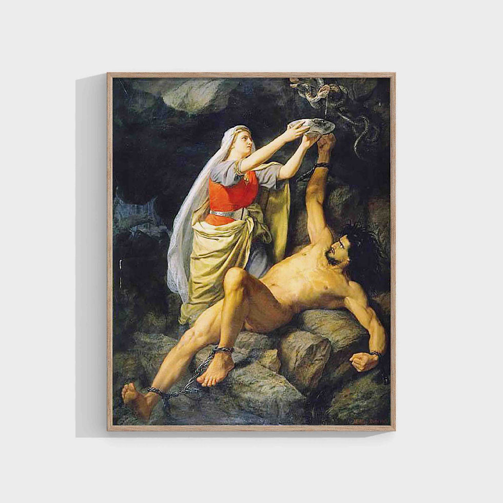 Mårten Eskil Winge : Loki and Sigyn (1863)