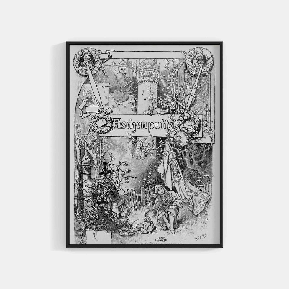 Hermann Vogel : illustration of the Brothers Grimm fairy tale "Cinderella"