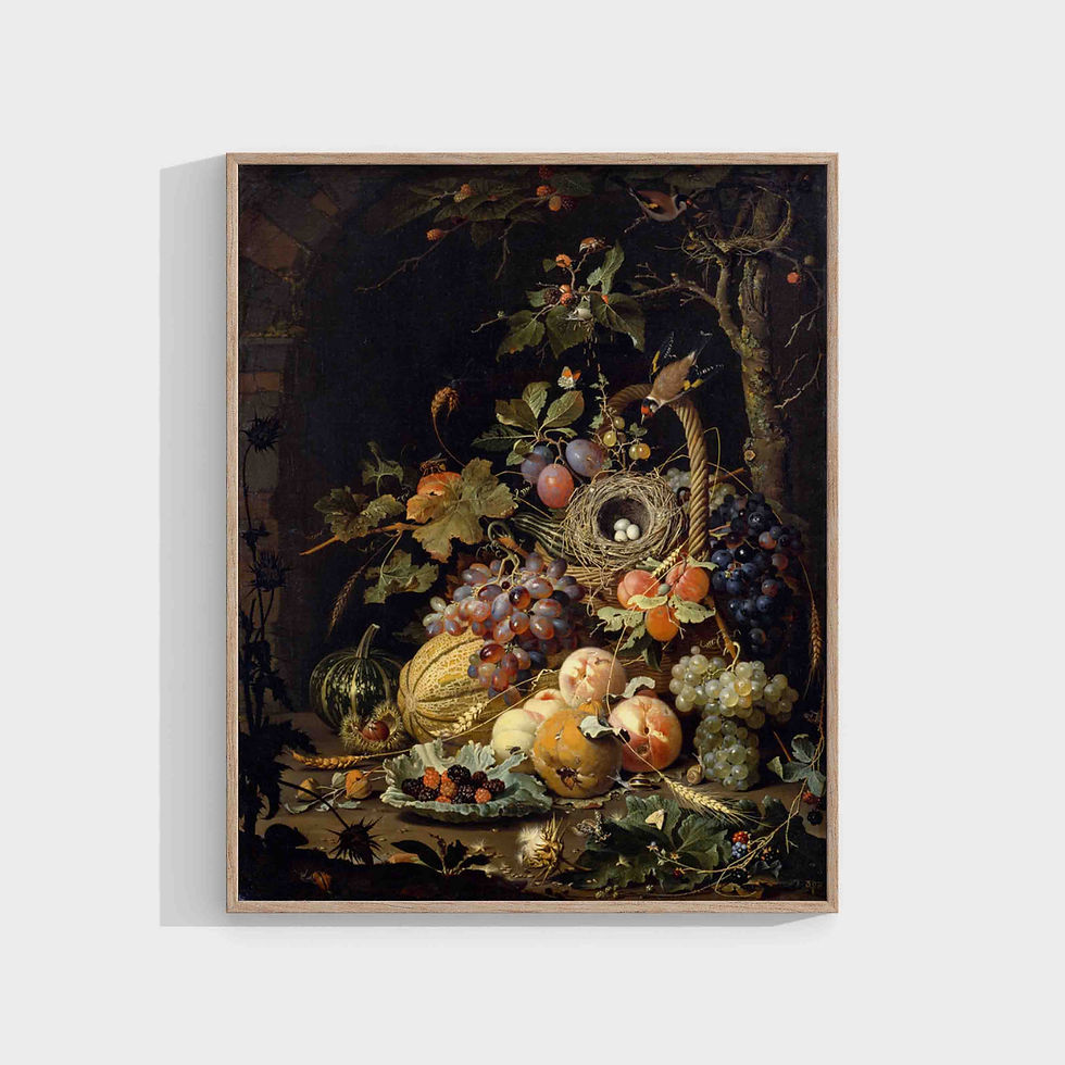 Thumbnail: Abraham Mignon: A bird's nest in a fruit basket Wall Art & Decor
