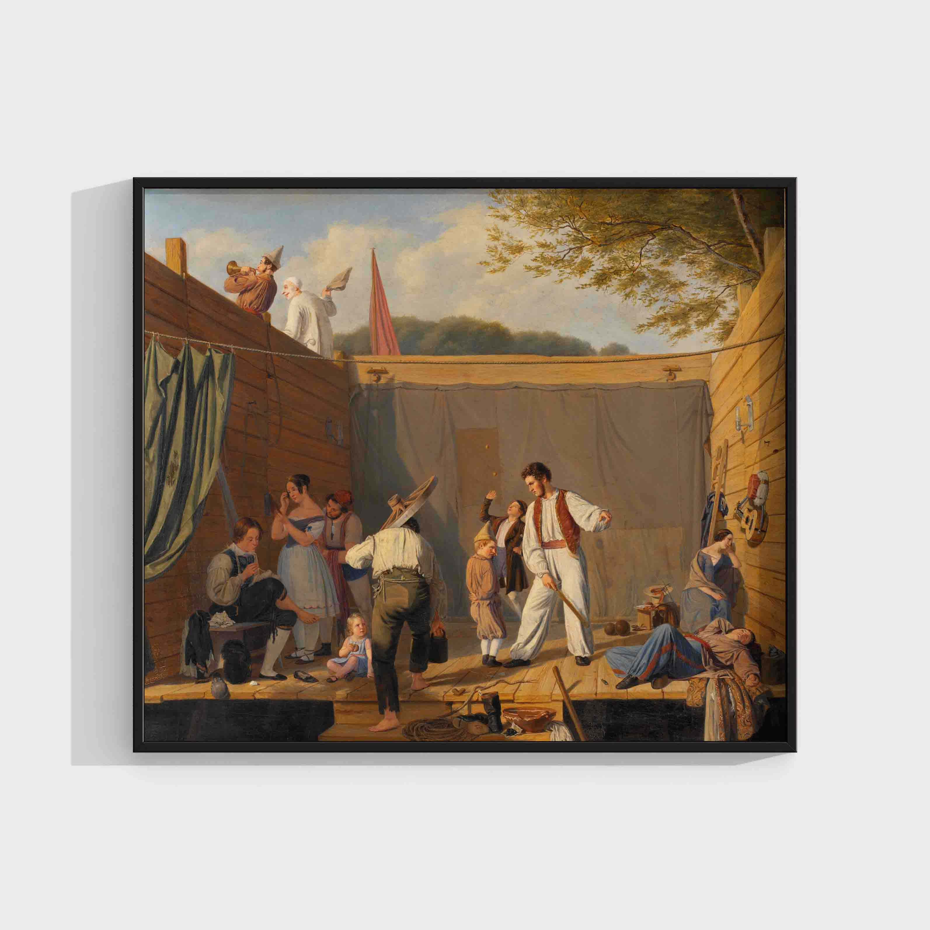 Julius Friedlænder : A Group of Tightrope Walkers just before a Performance