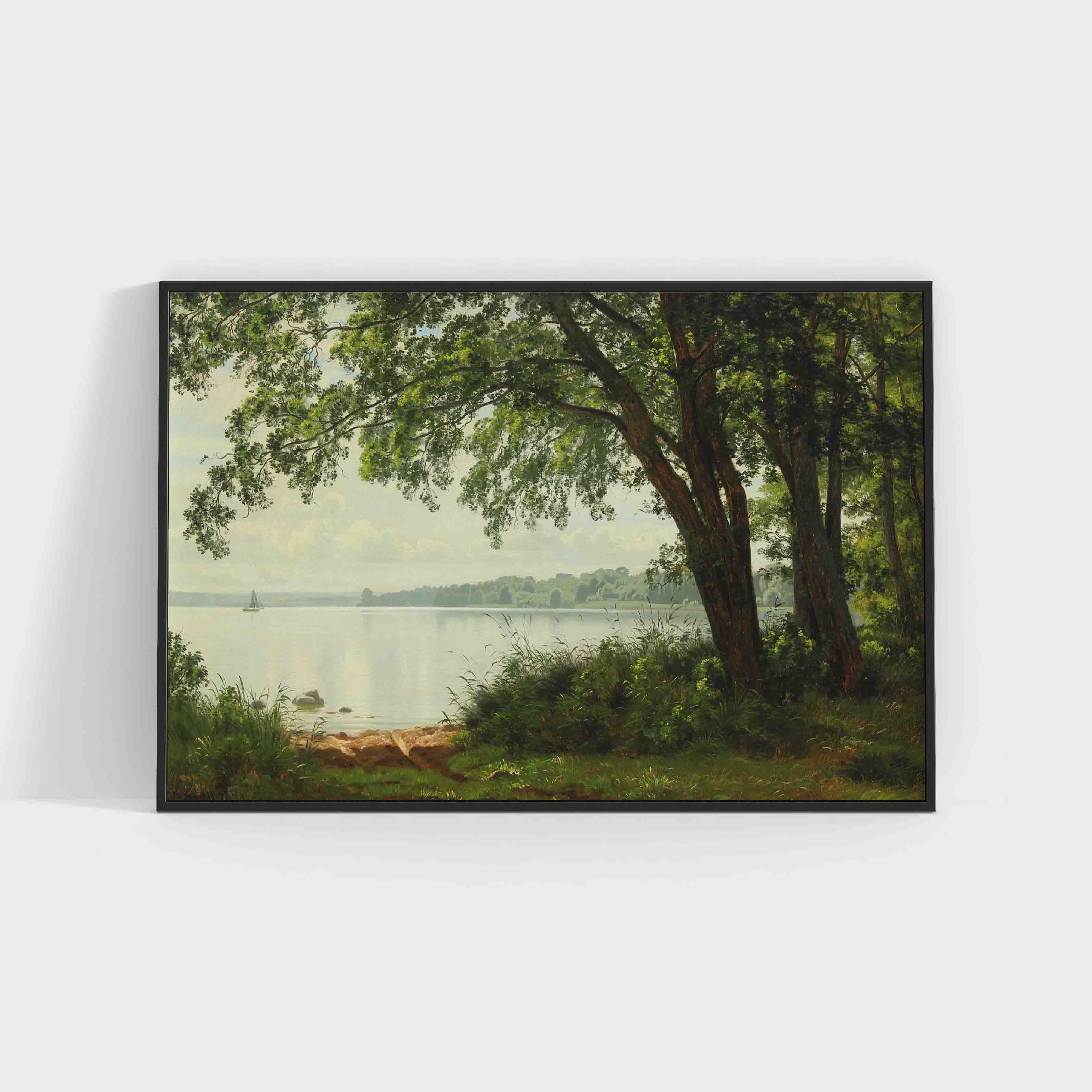 Vilhelm Groth : Quiet Day on the Northern Part of Lake Esrum