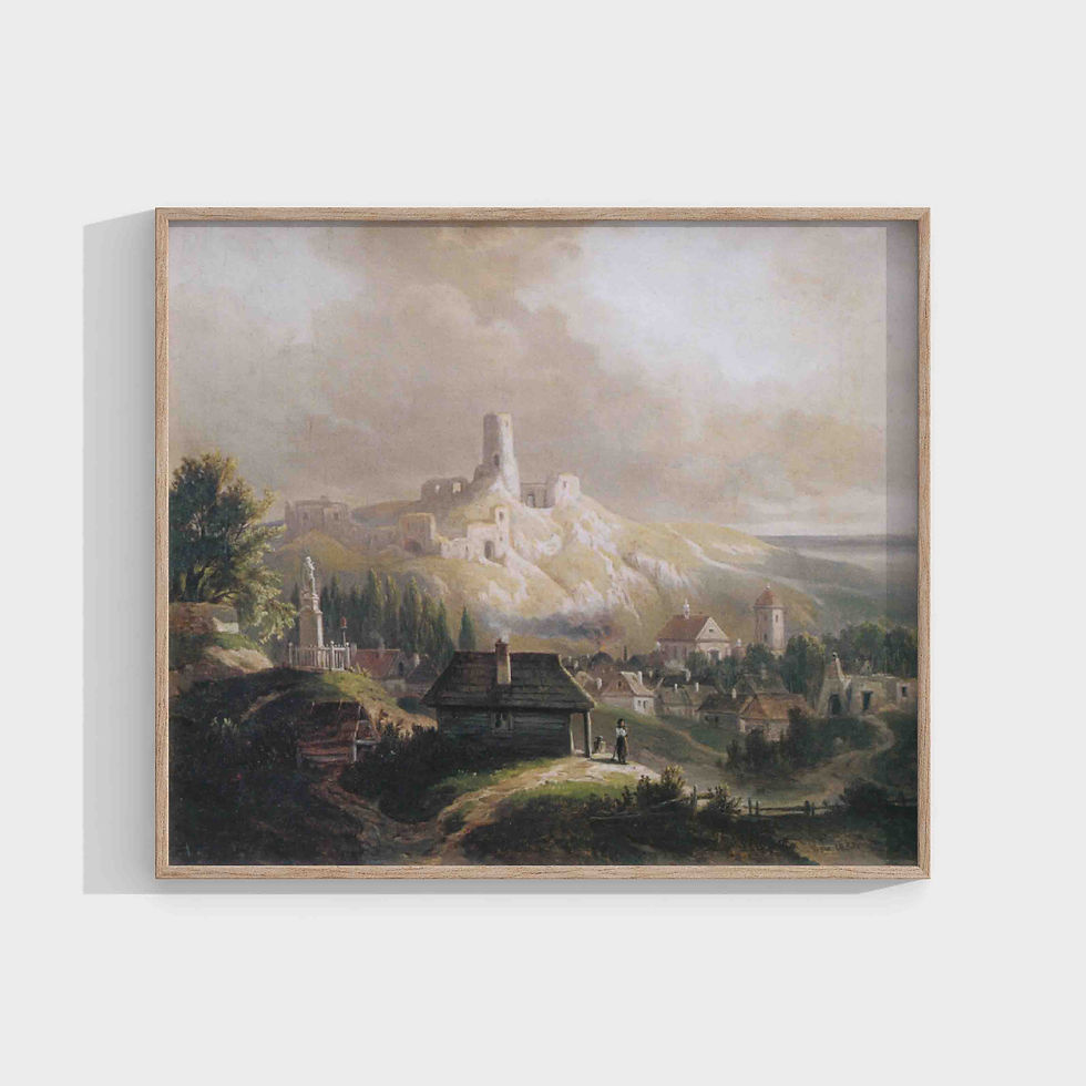 Alfred Schouppé : View of Iłza (1880)