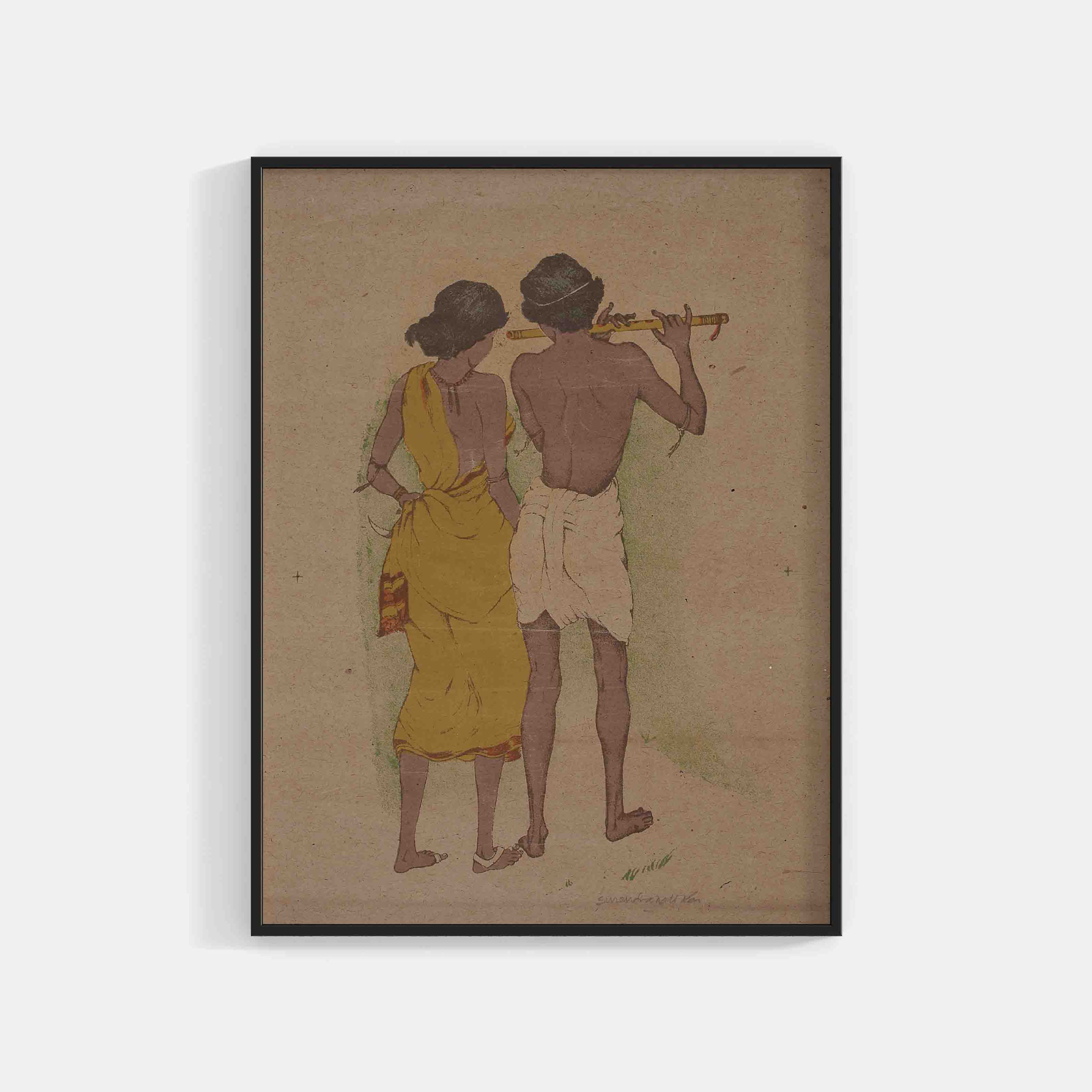 Untitled (Santhal Couple) by Surendranath Kar