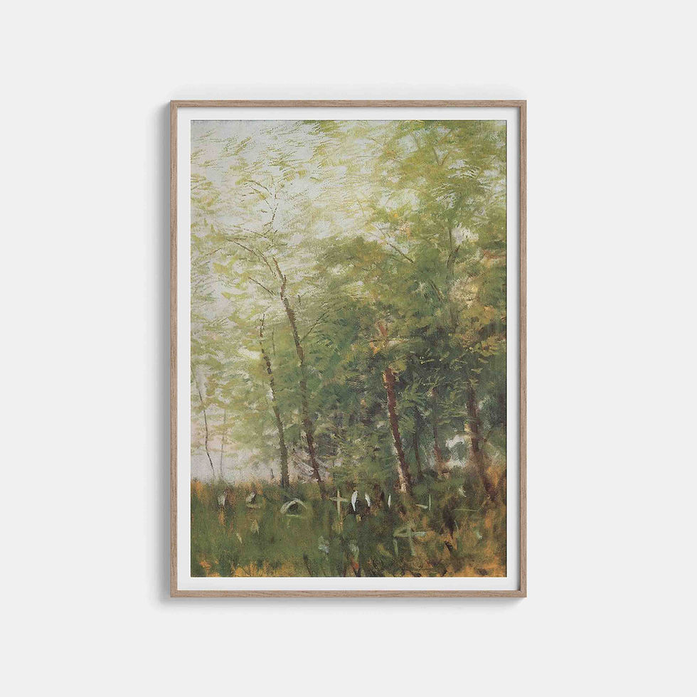 László Mednyánszky : Edge of a Forest with Crosses