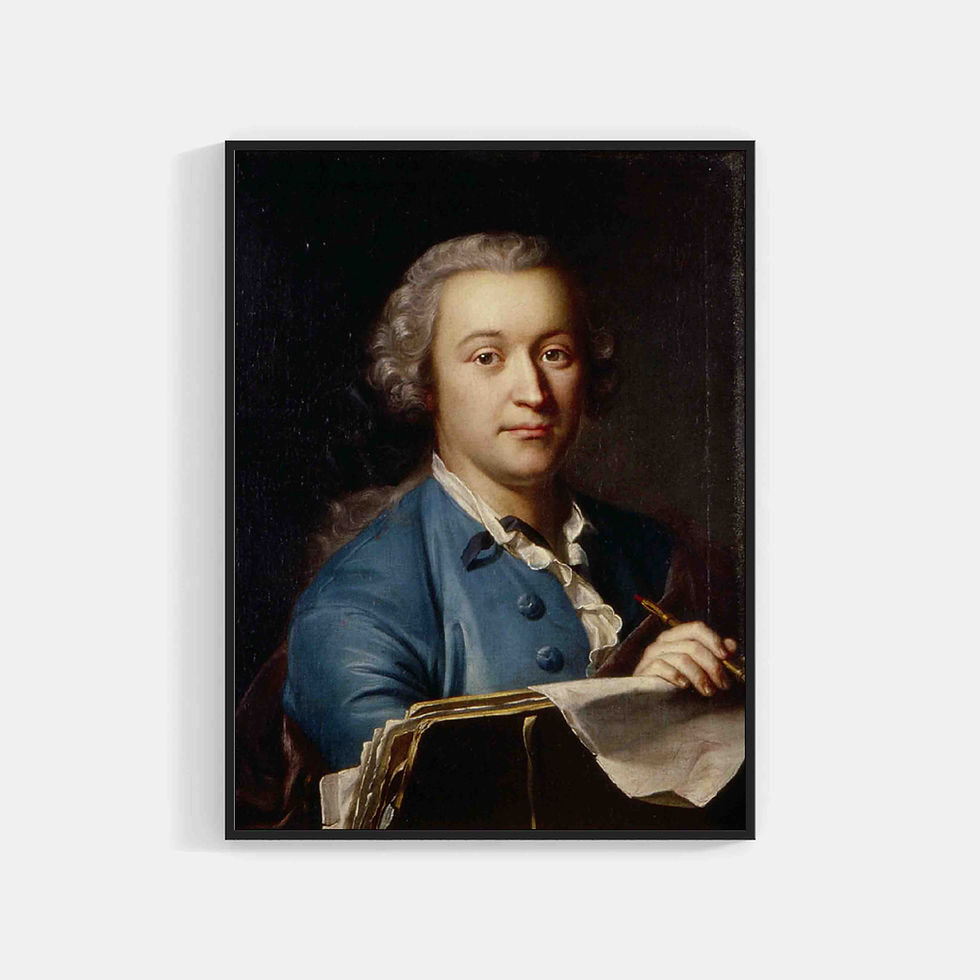 Jakob Emanuel Handmann : Portrati Johann Ludwig Aberli, 1751