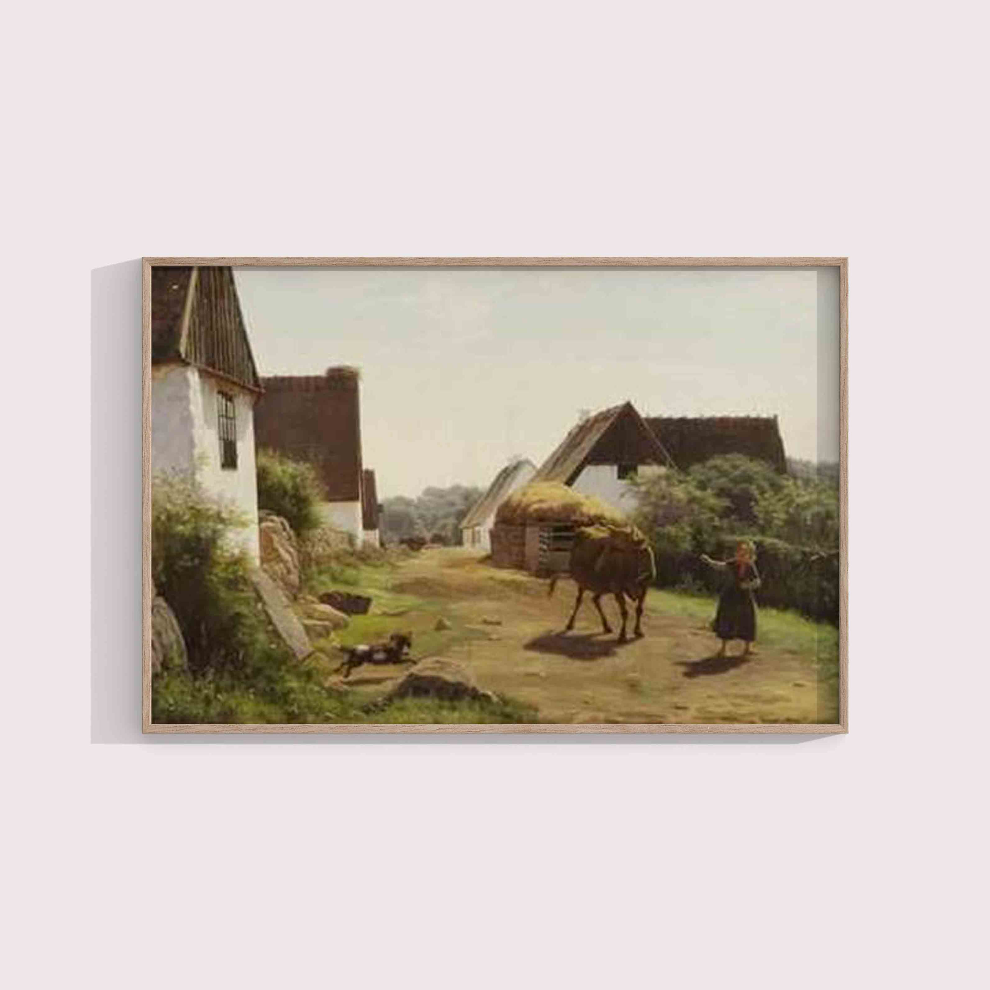 Scene with Girl and Cow by Didrik Frisch