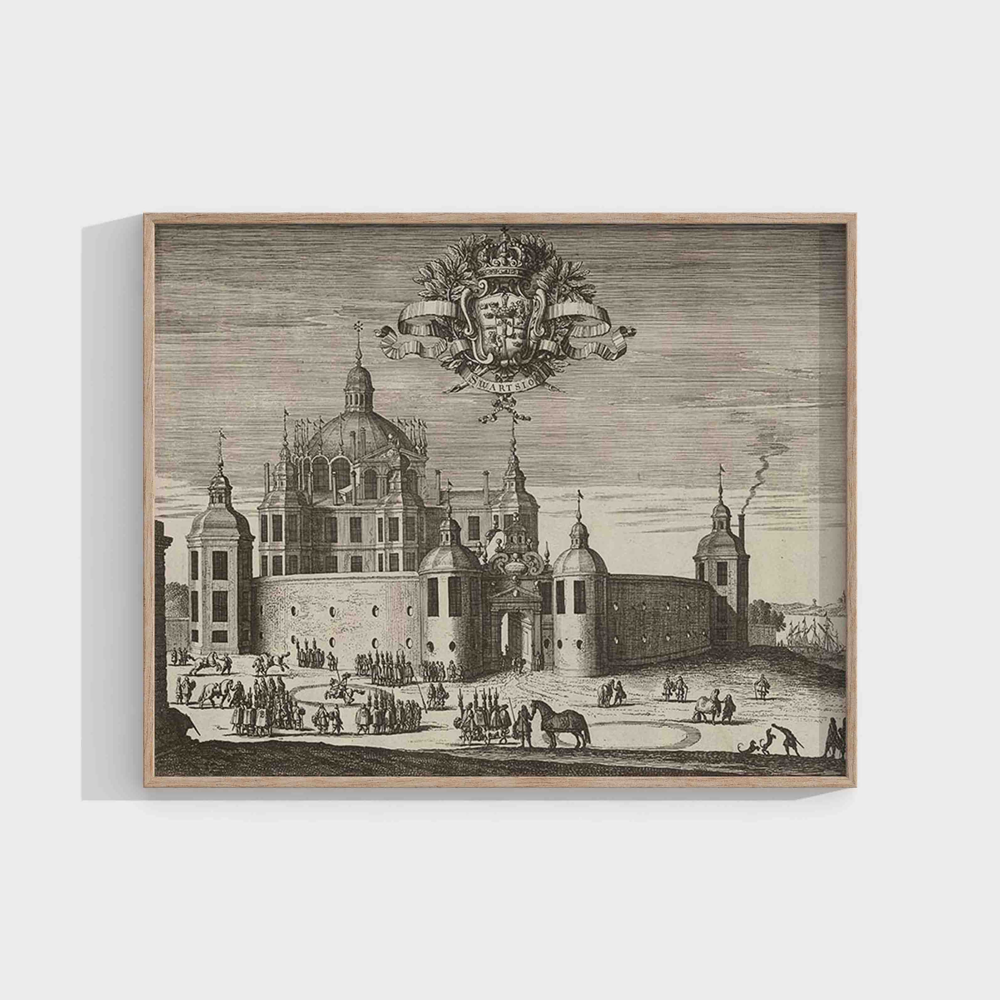 Willem Boy : Svartsjö Palace. Engraving from Antiqua et hodierna