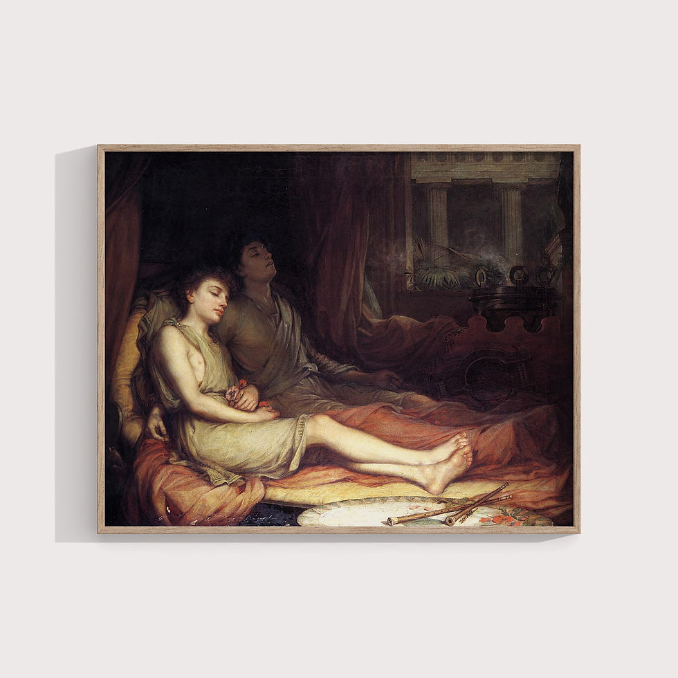 John William Waterhouse : Sleep and his Half-brother Death (1874)