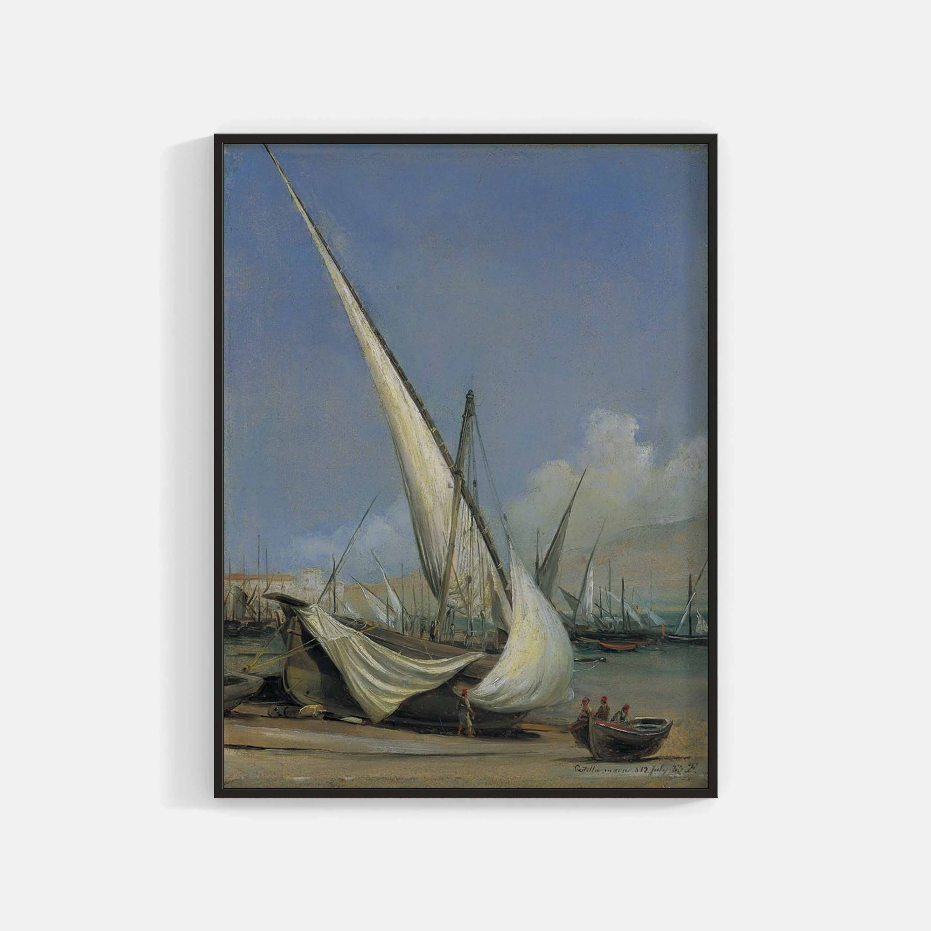 Thomas Fearnley: Fishing-boats, Castellammare Wall Art & Decor