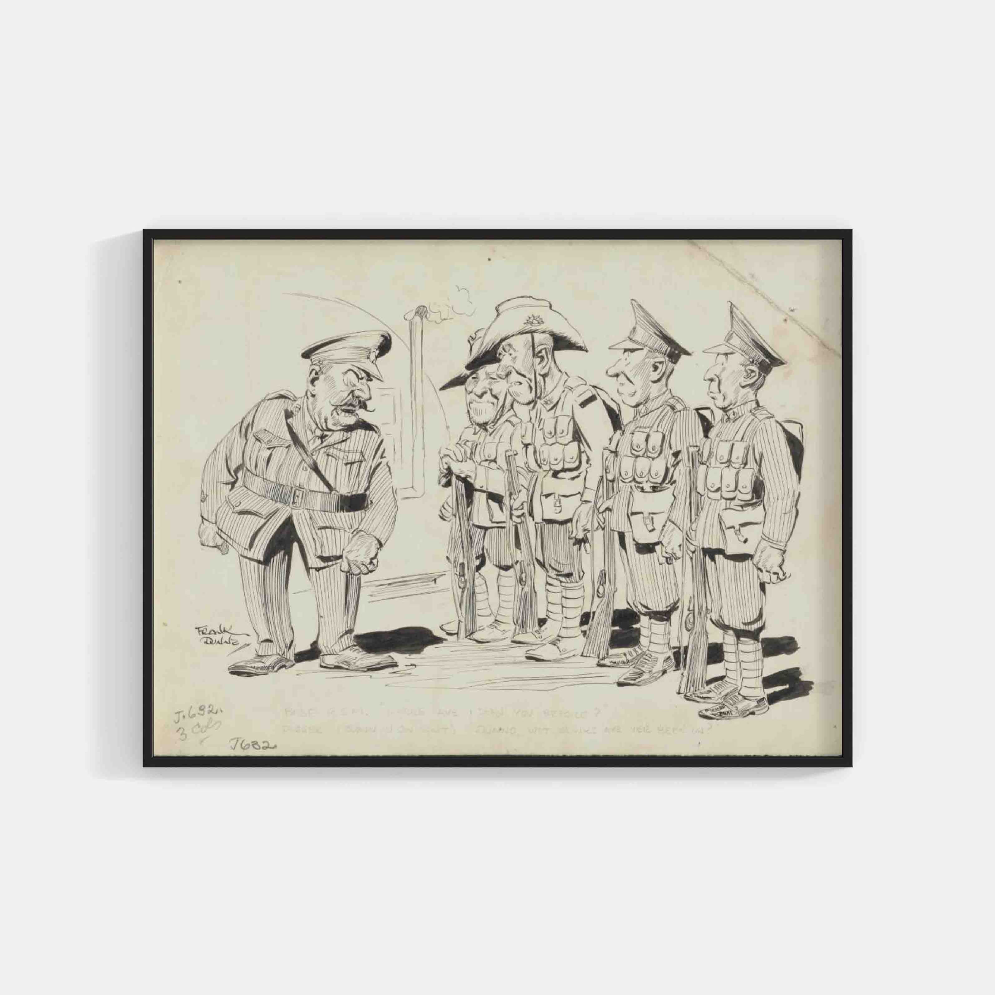 Parade at the base, by Frank Dunne, 1914