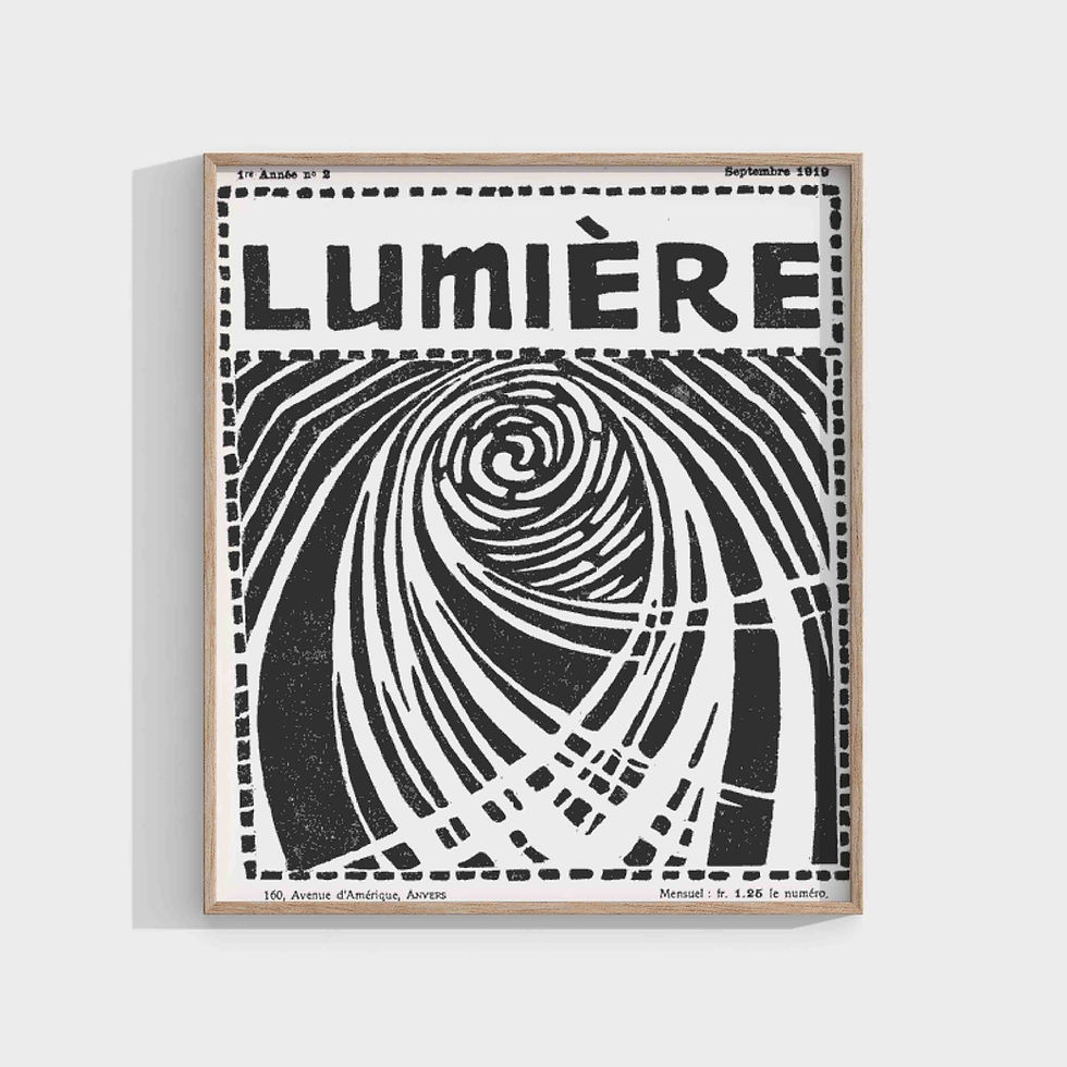 Joris Minne : Cover of Lumière, September 1919