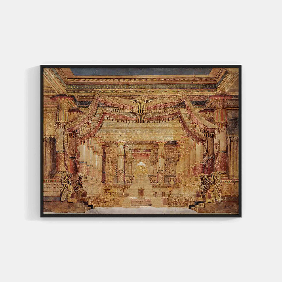 Johann Kautsky : Set design for The Queen of Sheba, an opera by Karl Goldmark