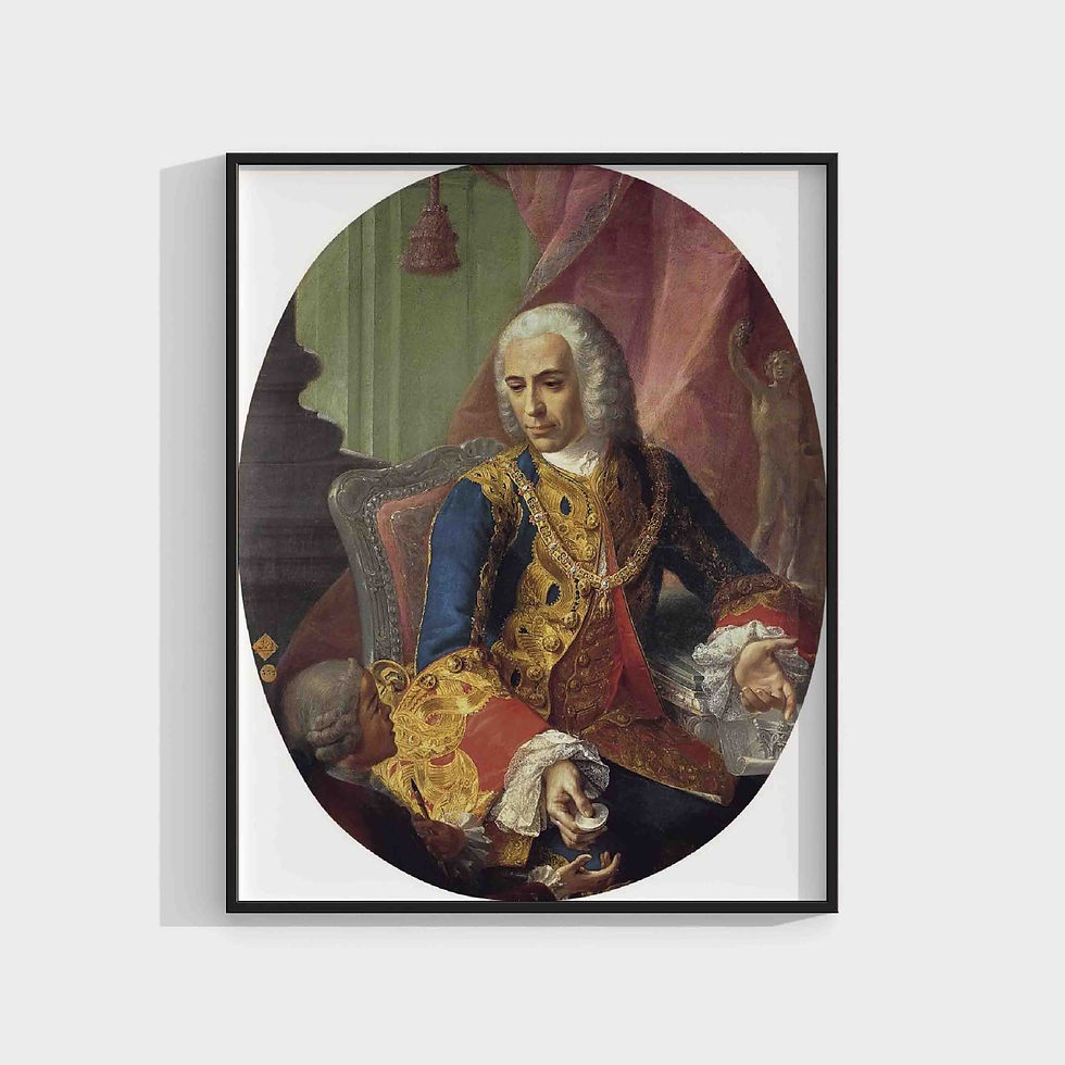 Andrés de la Calleja : José de Carvajal entregando una medalla académica a Maniano Sánchez