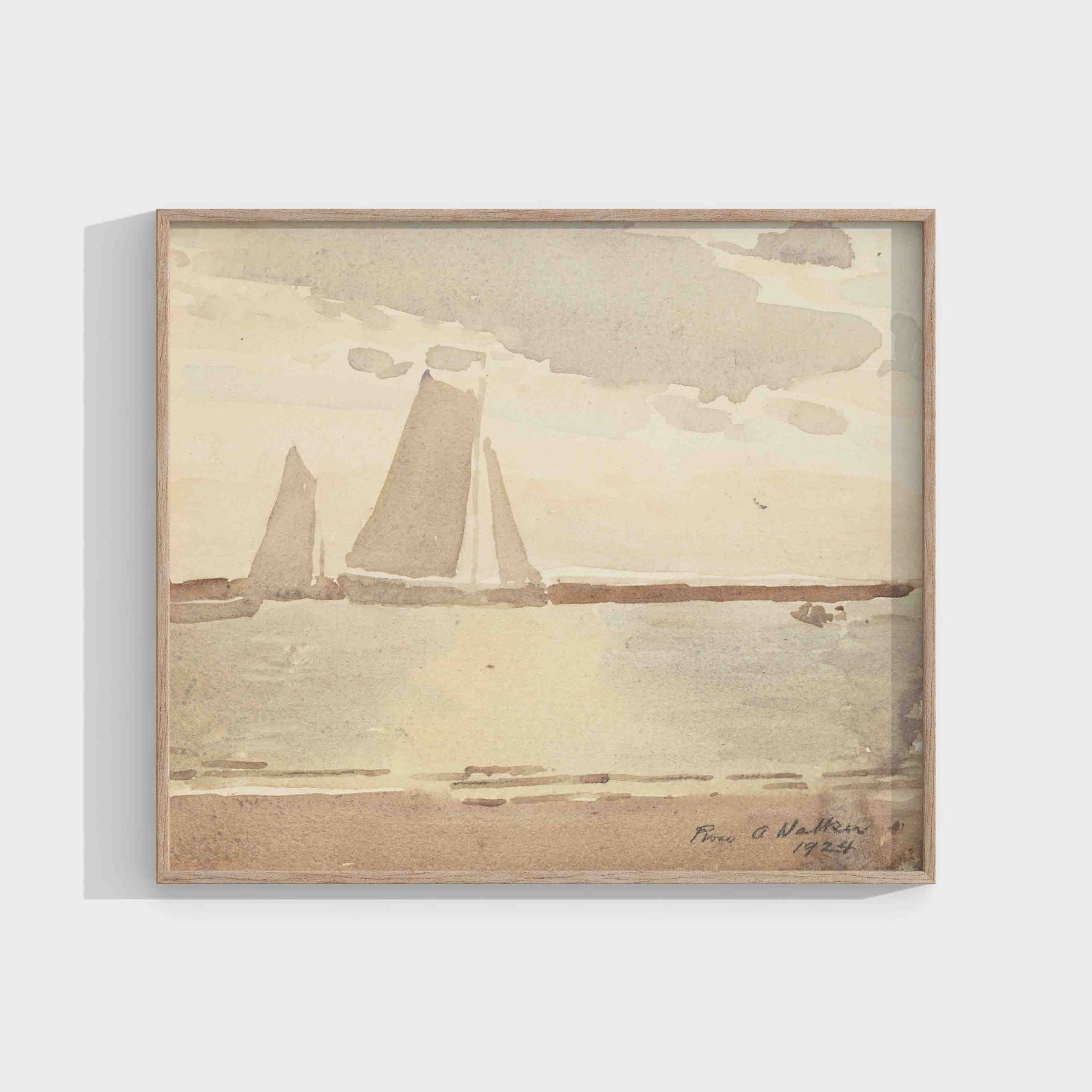 Rose A. Walker : Yachts on bay, 1924, State Library Victoria