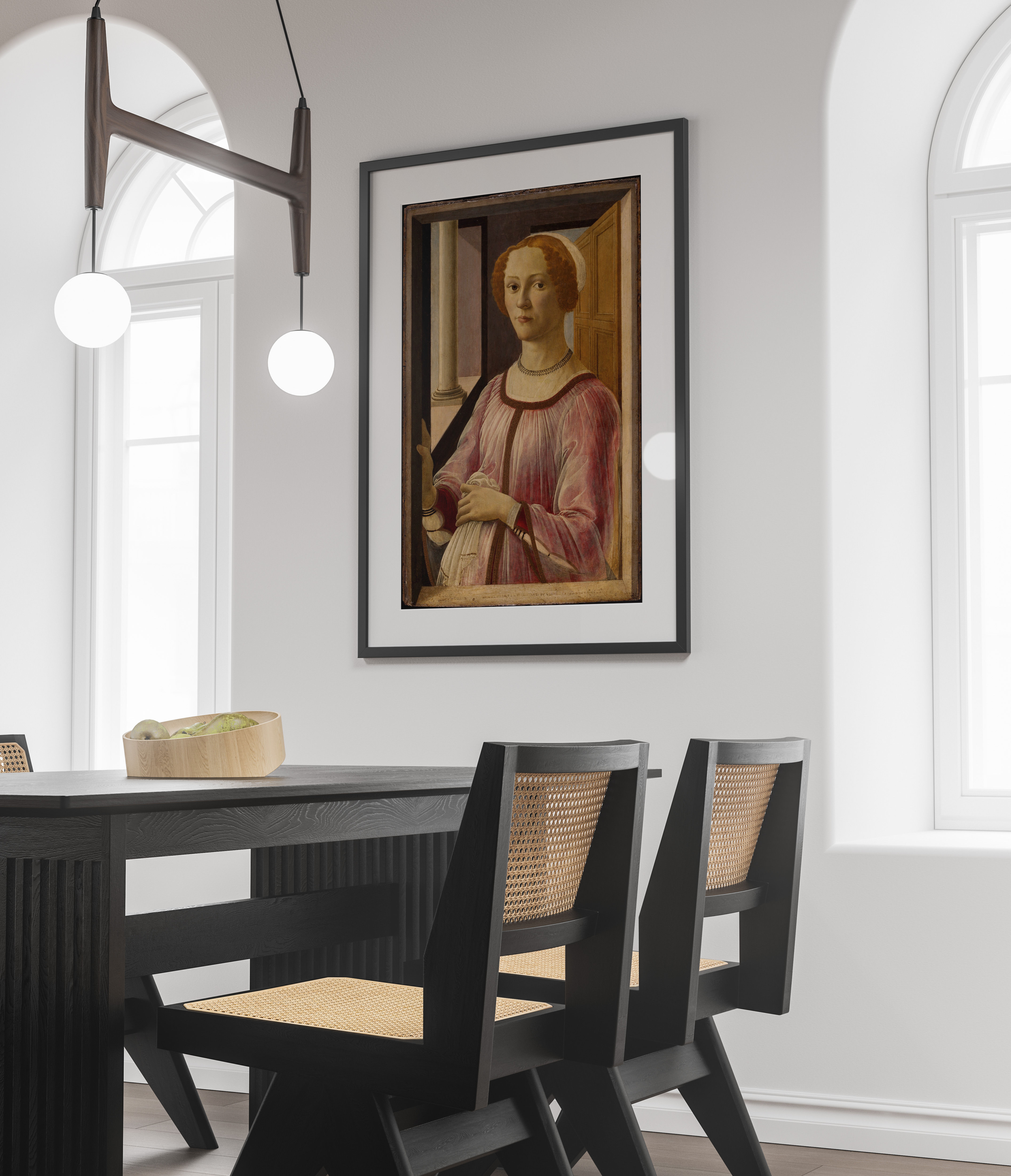 Sandro Botticelli: Portrait of a Lady known as Esmeralda Brandini  Art Print