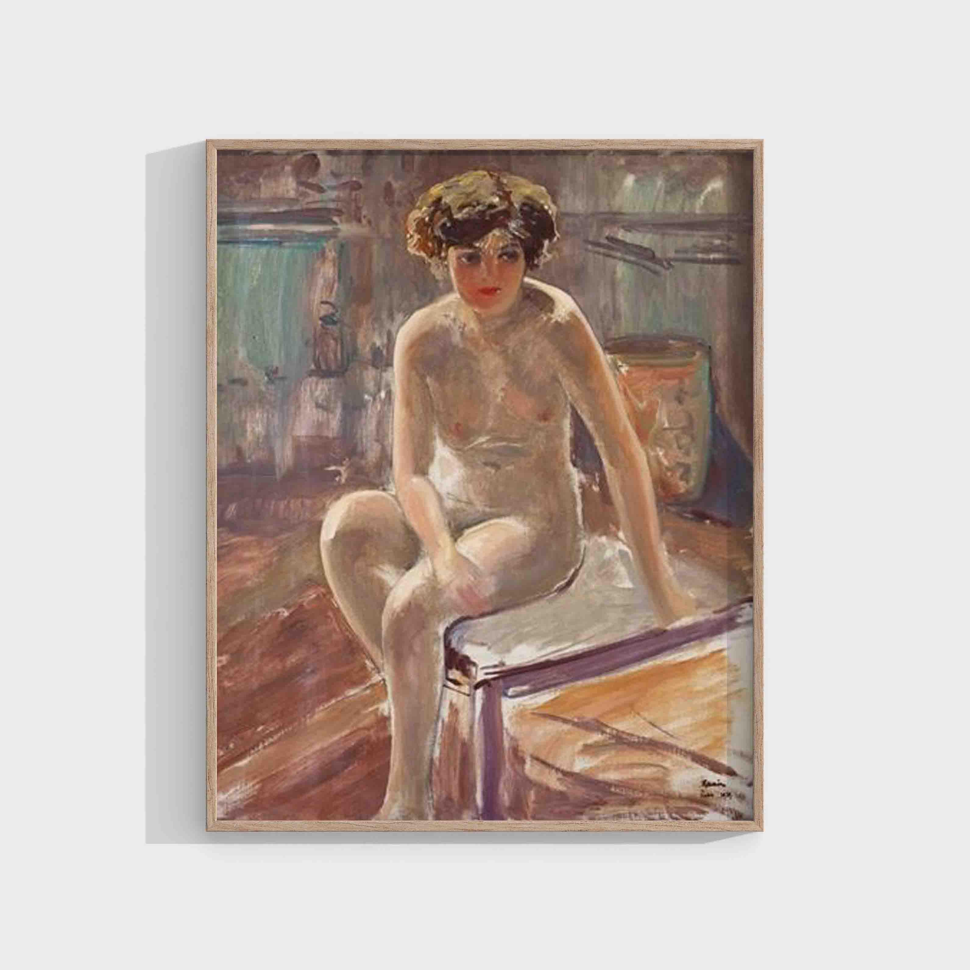 Leon Kaufmann : Seated Female Nude