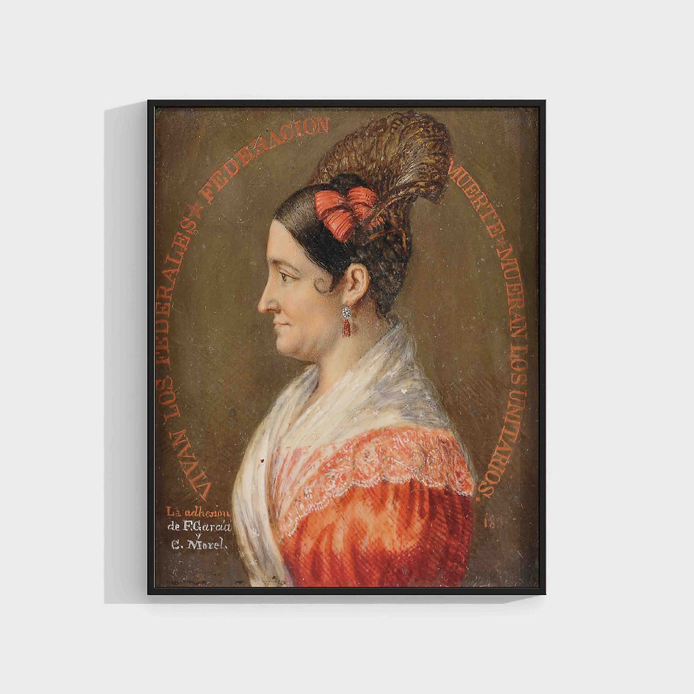 Portrait of Encarnación Ezcurra; possibly done with Carlos Morel. (c.1835)