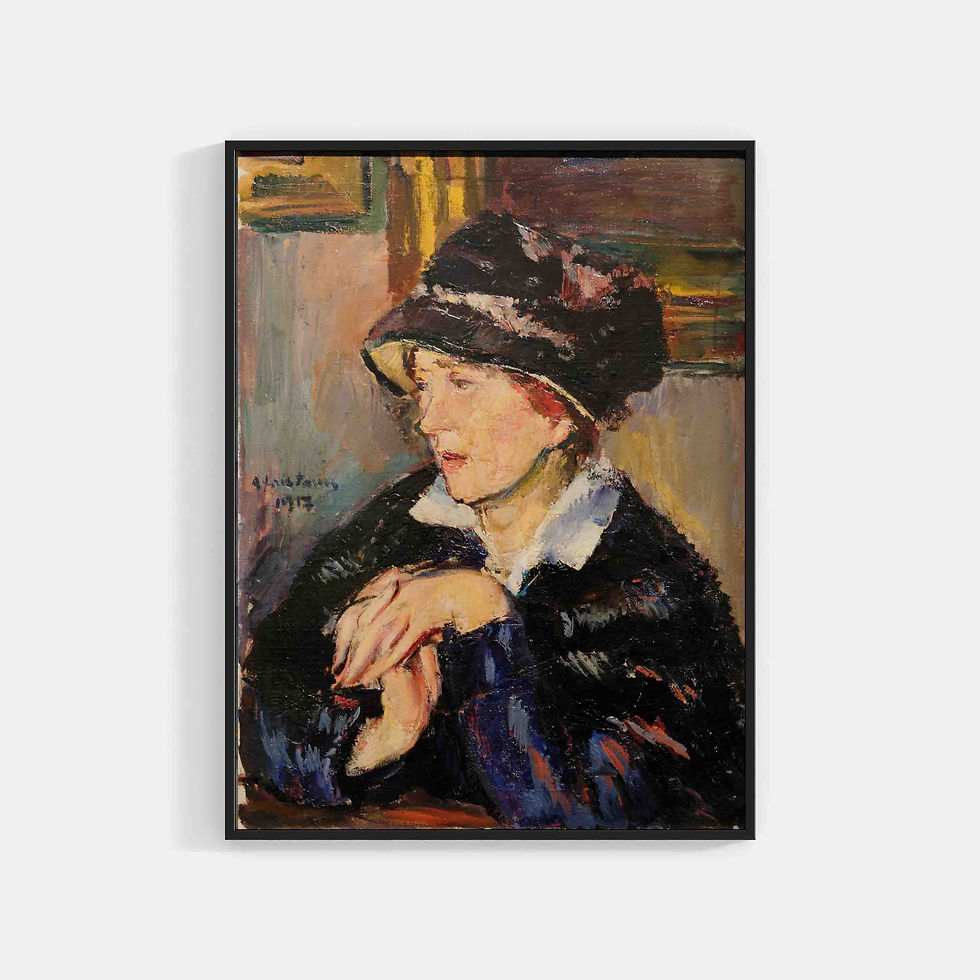 Anton Faistauer : Woman with a Dark Hat (1917)