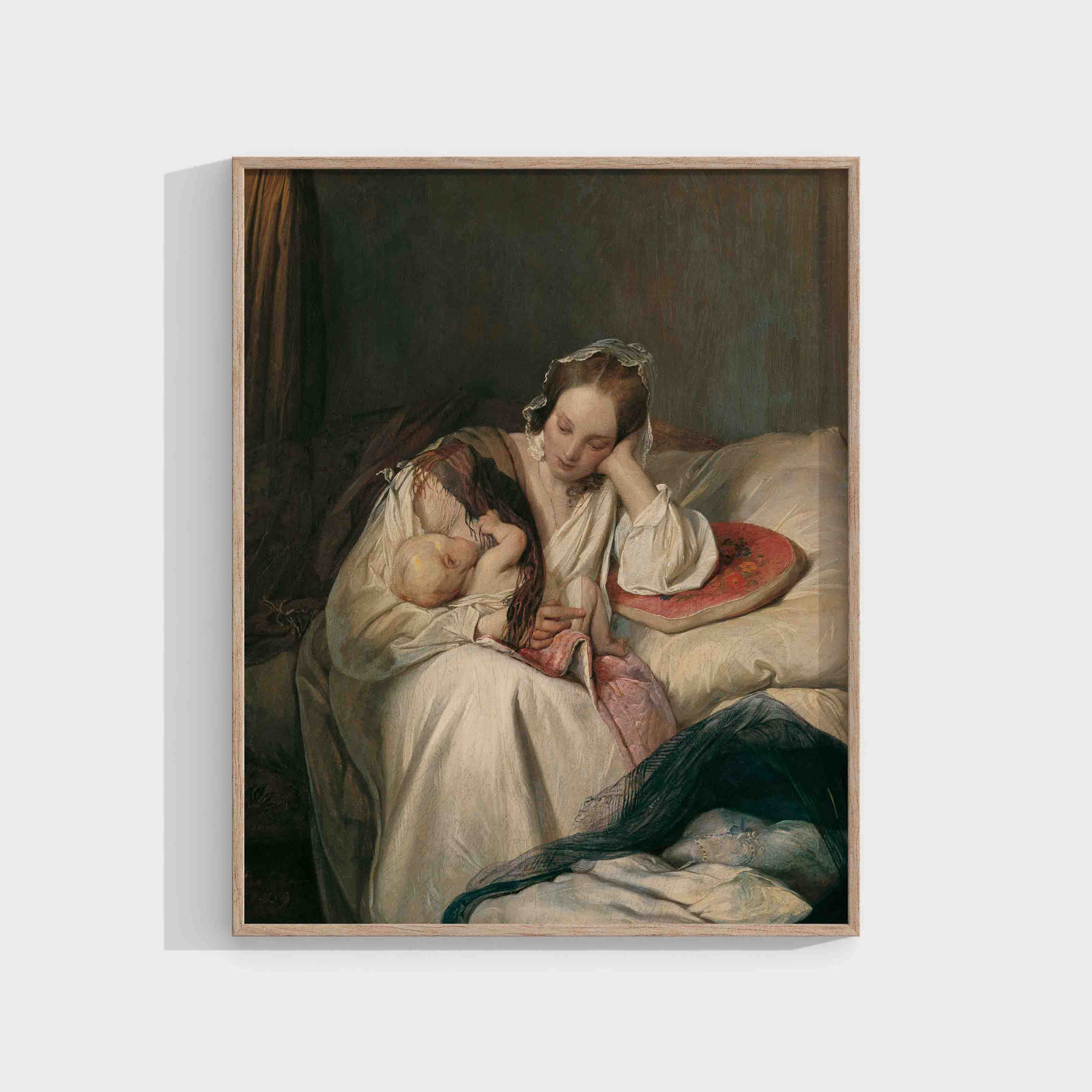 Josef Danhauser : Die Mutterliebe (1839) Mother's love