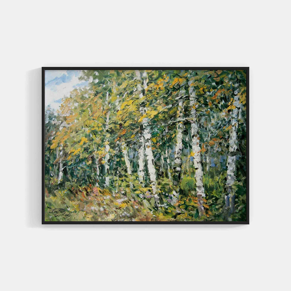 Edgars Vinters : My birch trees in summer 2001