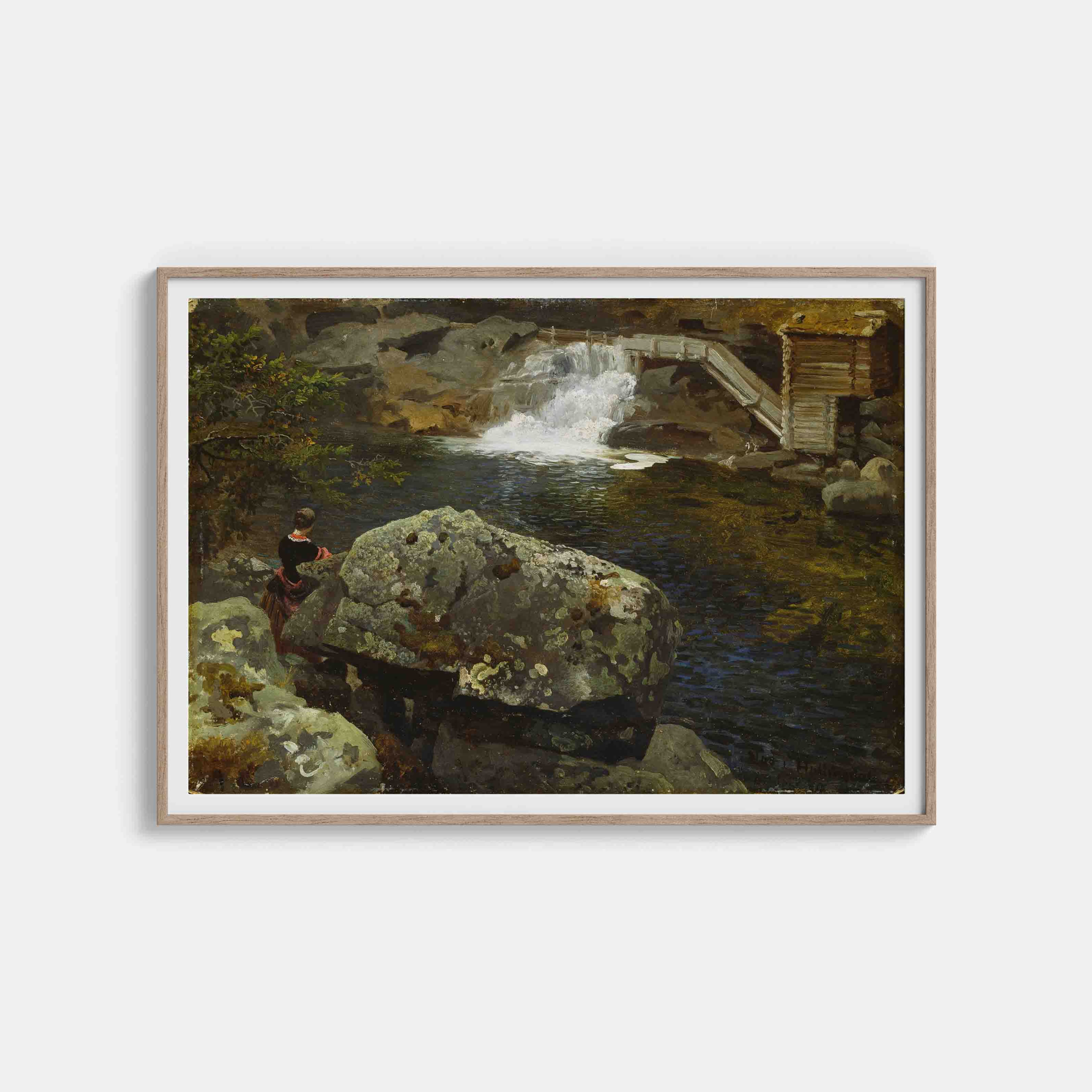Hans Gude: By the Mill Pond Landscape Wall Art & Decor