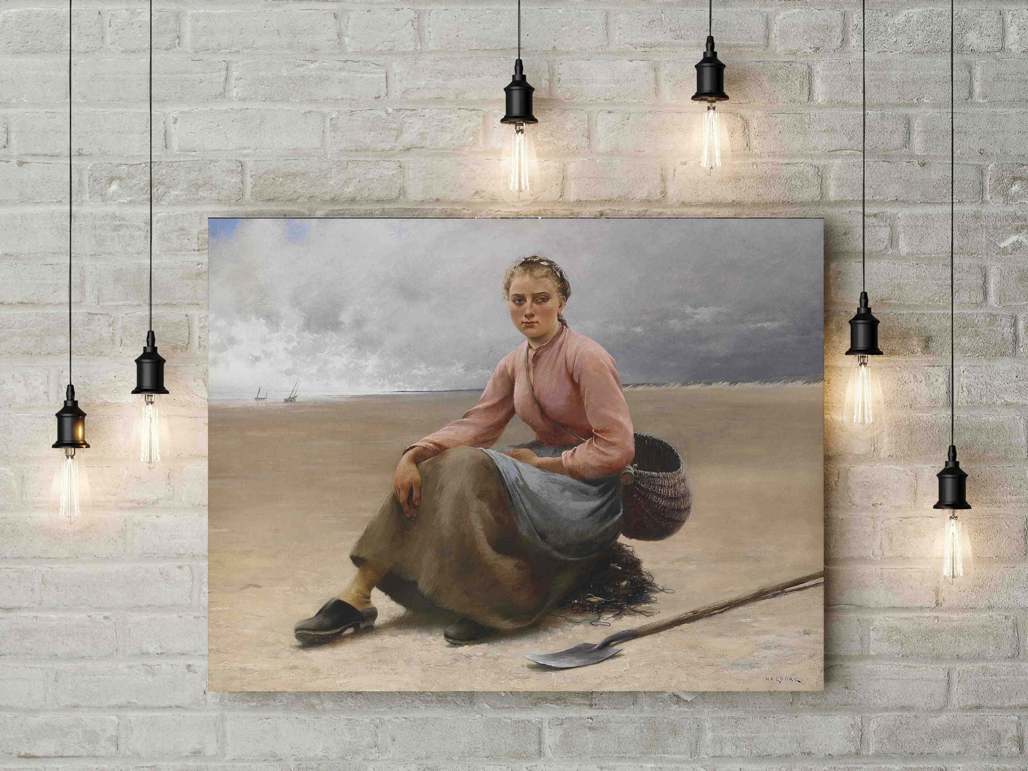 August Hagborg: Oyster picker - Brittany Wall Art & Decor