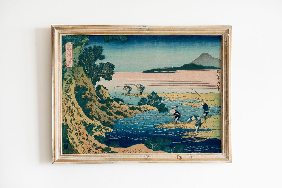 Katsushika Hokusai : Fly-fishing