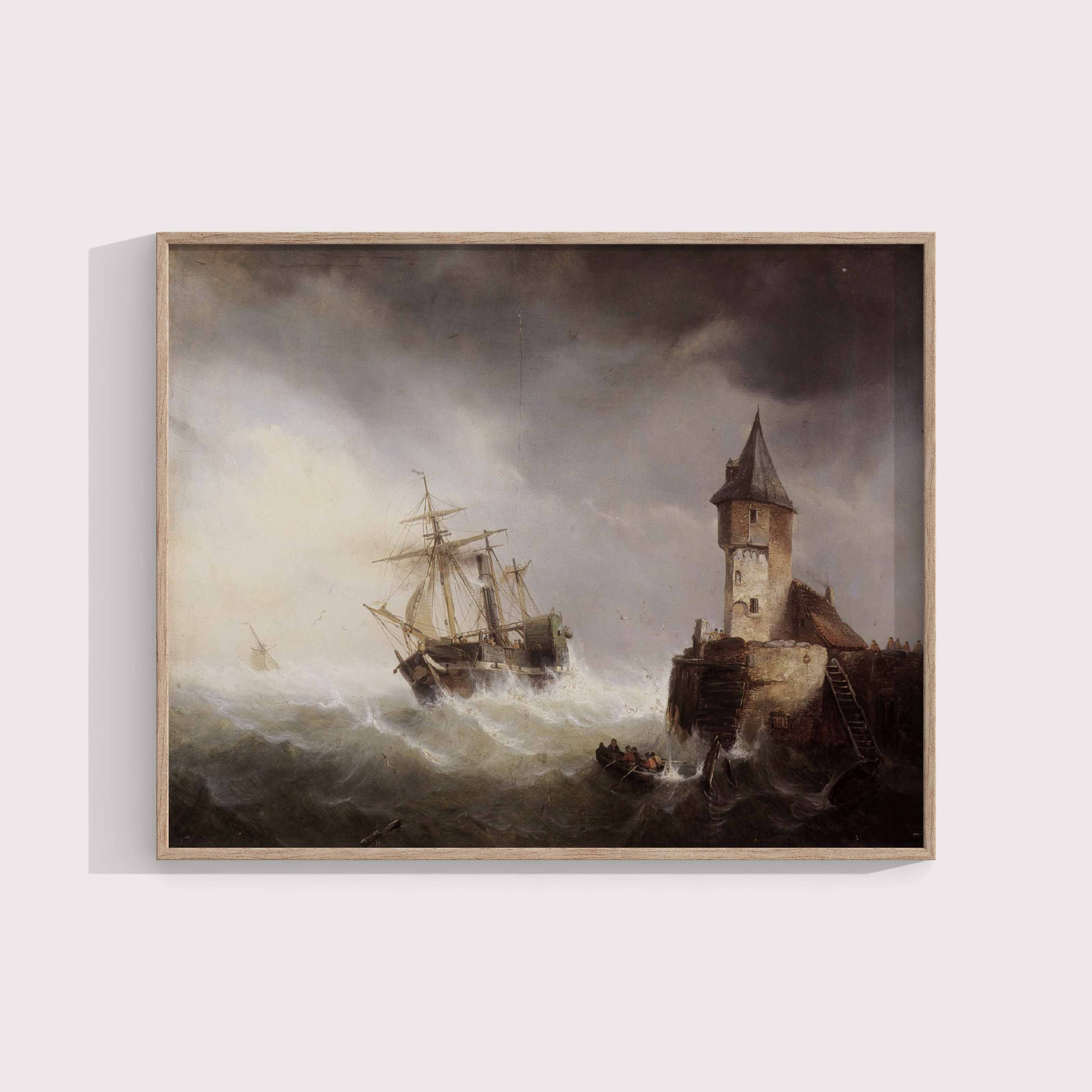 Egide Linnig: The 'Soho' enters the Scheldt estuary near Flushing
