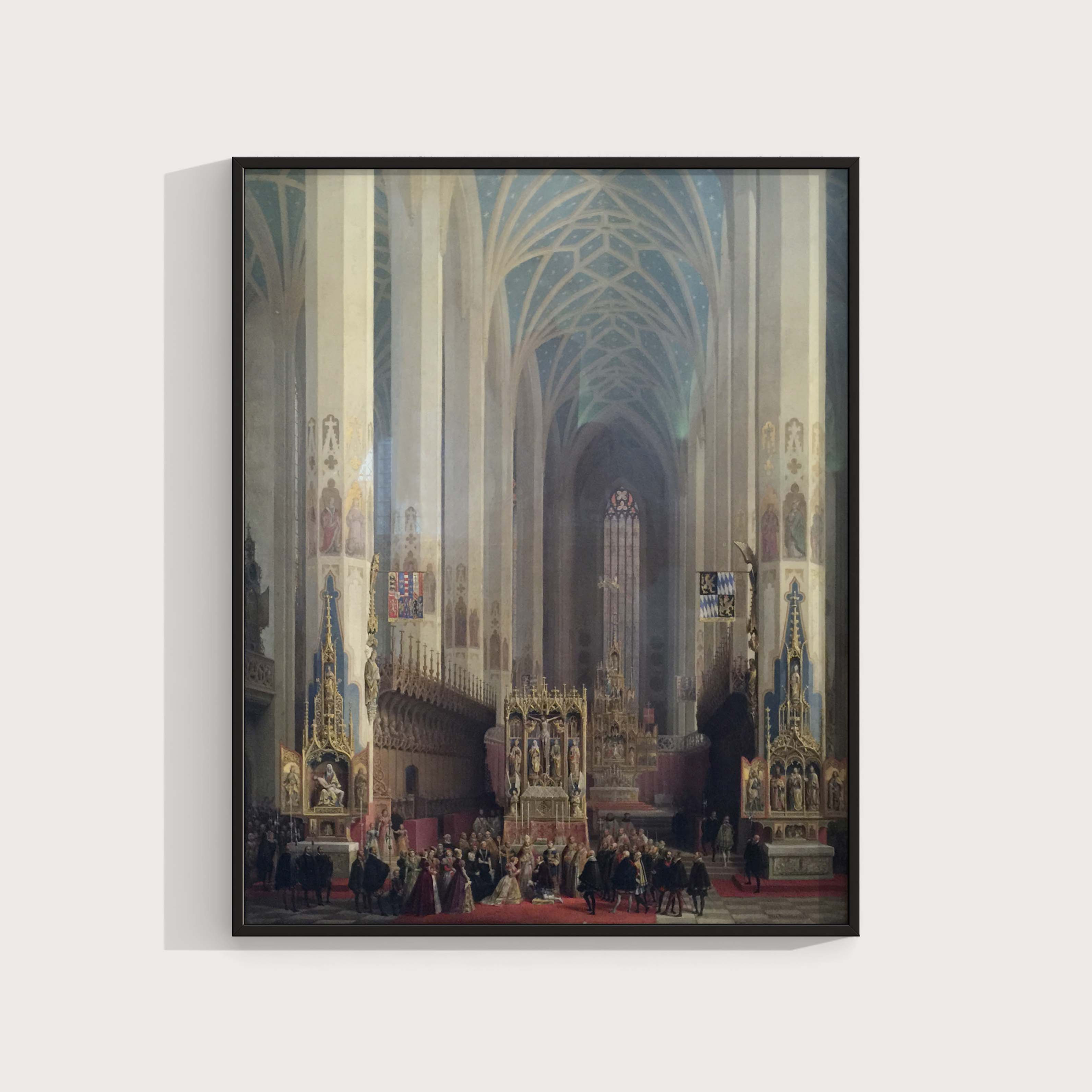 Max Emanuel Ainmiller : Hochzeit Wilhelms V. mit Renata von Lothringen Wall Art