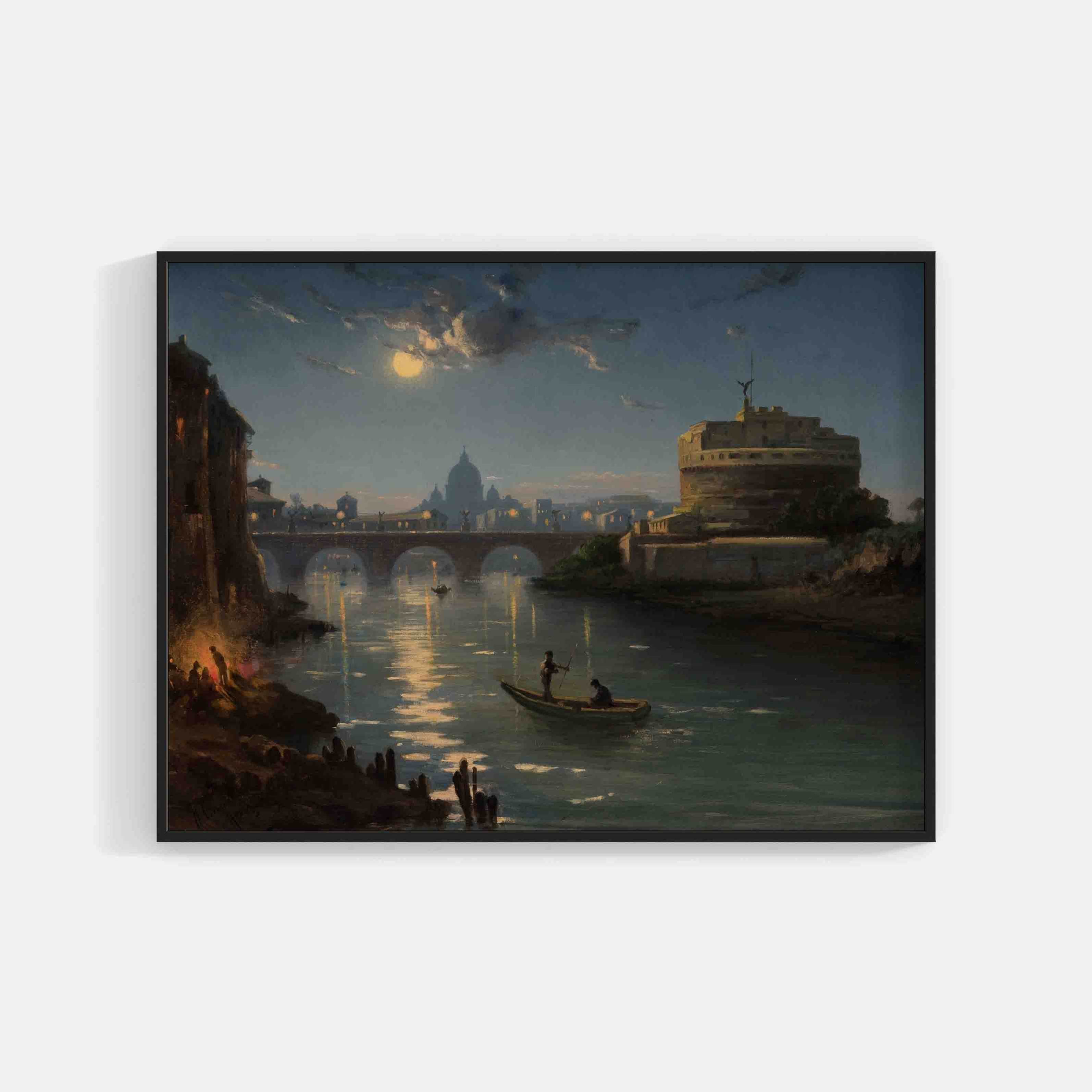 Henryk Cieszkowski : View of Rome by Night