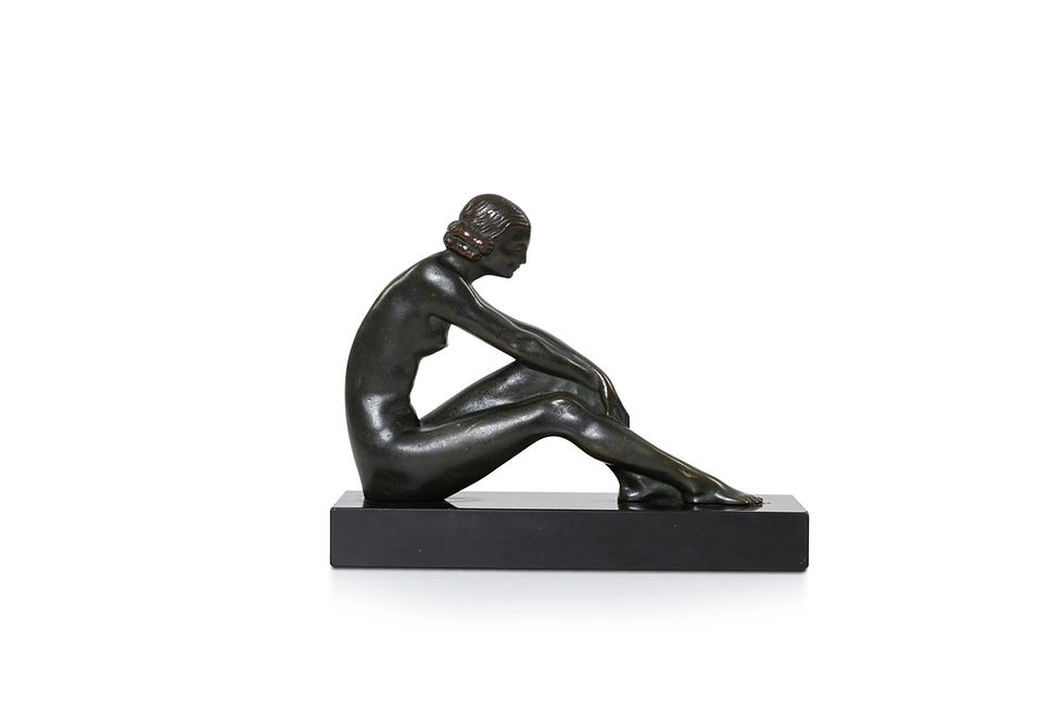 Thumbnail: 1182 LUC - Bronze nude Art Deco statue