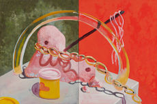 a painting of a still life with play dough